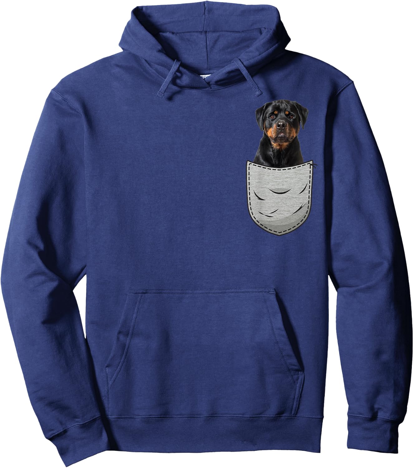 Rottweiler in The Chest Pocket for Dog Owners Hoodie - Hoodie | Navy