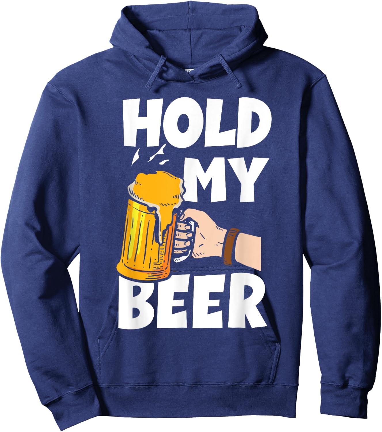 Hold My Beer Beer Drinker Hoodie - Hoodie | Navy