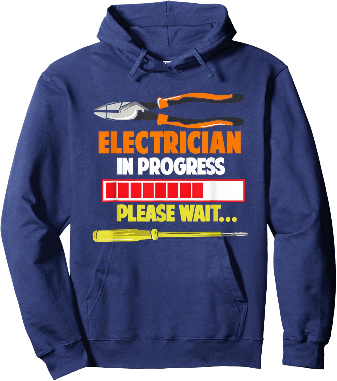 Electrician In Progress Gift An Electrician Hoodie - Hoodie | Navy
