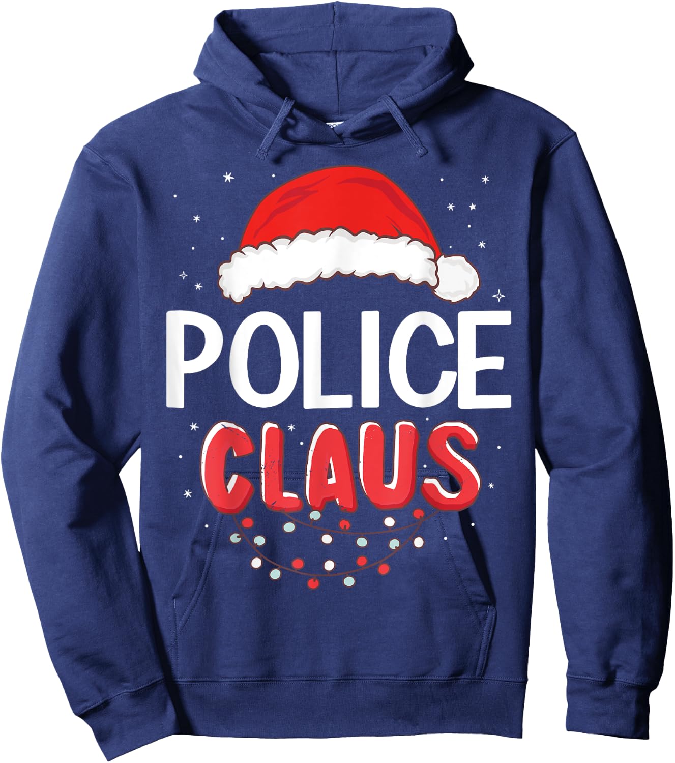 Police Santa Claus Christmas Matching Costume Hoodie - Hoodie | Navy