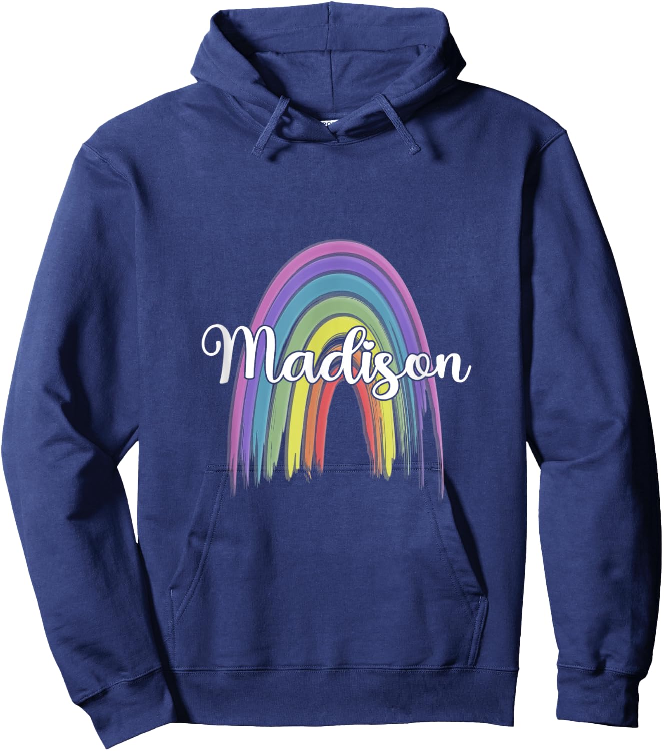 MADISON Rainbow Girls Custom Name Hoodie - Hoodie | Navy