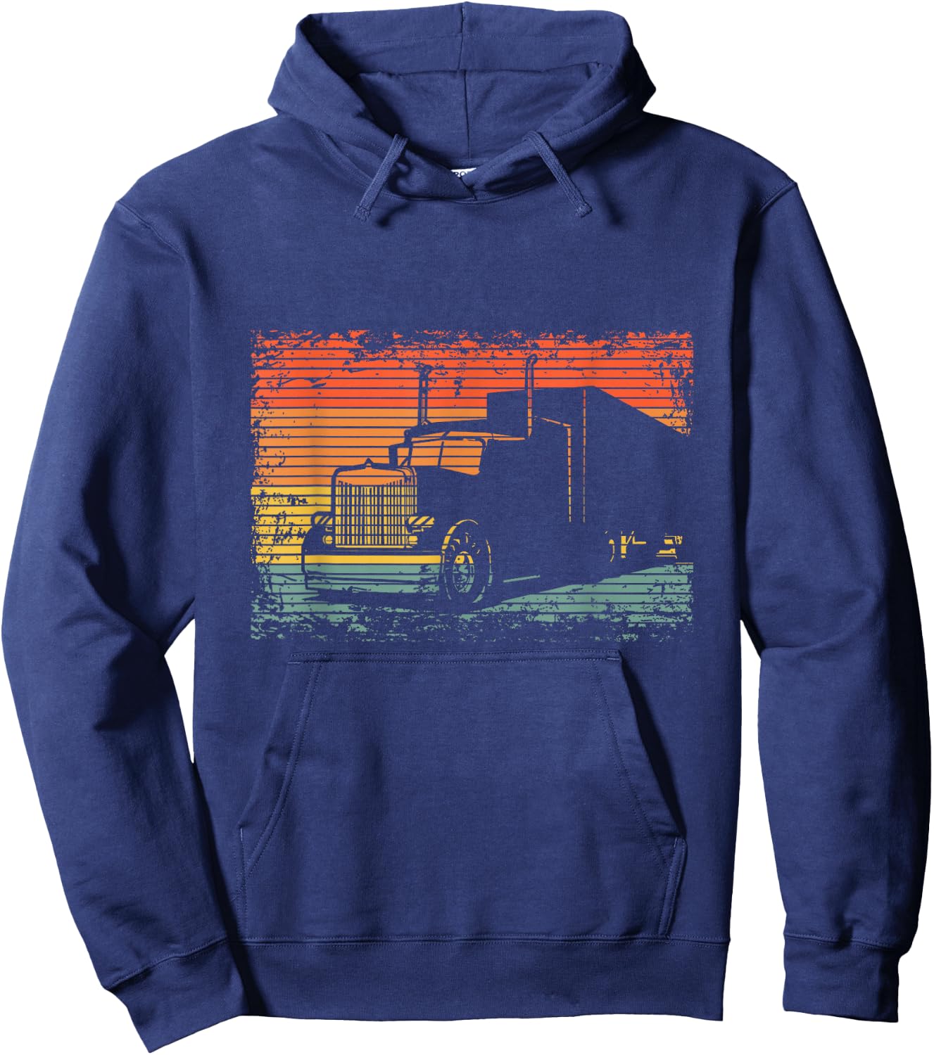 Vintage Truck Truck Driver Truck Driving Gift Hoodie - Hoodie | Navy