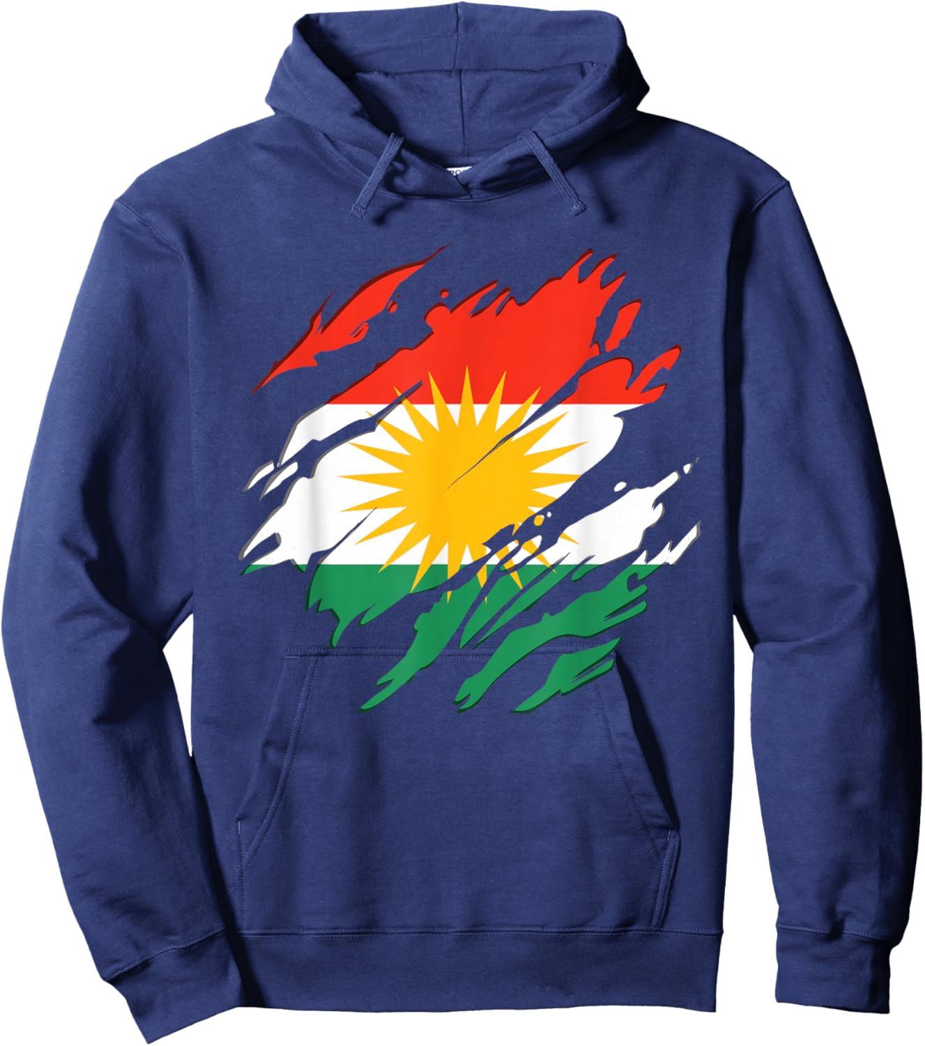 Her Biji Kurdistan National Flag Kurdish Hoodie - Hoodie | Navy