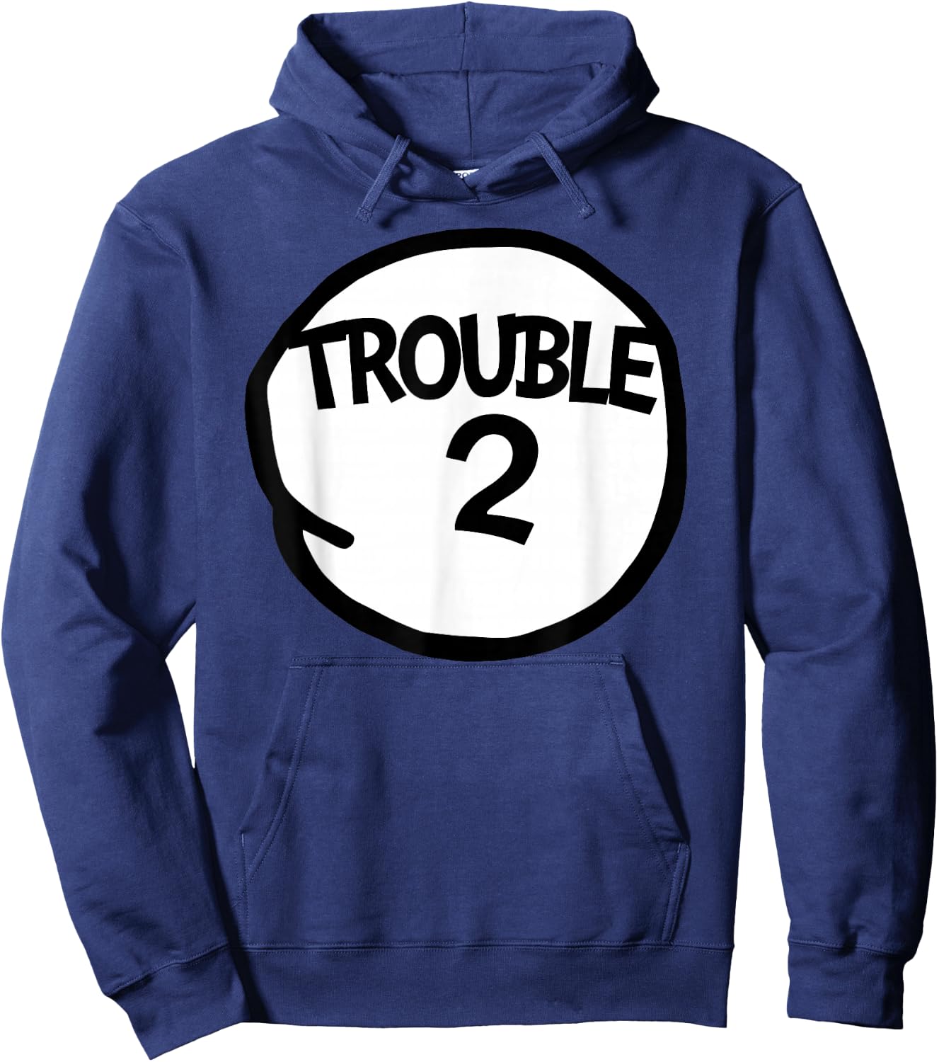 Trouble 2 Funny Matching Group Hoodie - Hoodie | Navy