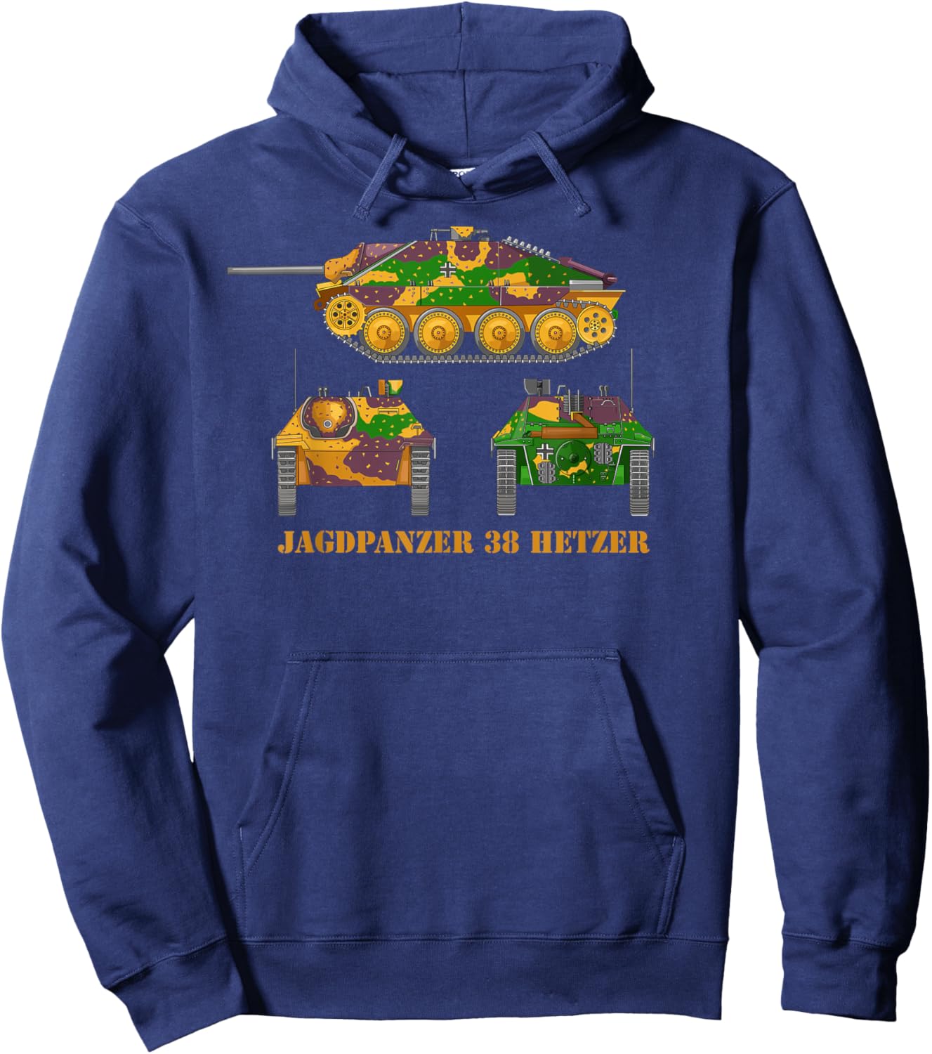 Hetzer Jagdpanzer 38 German WW2 Tank Destroyer Hoodie - Hoodie | Navy