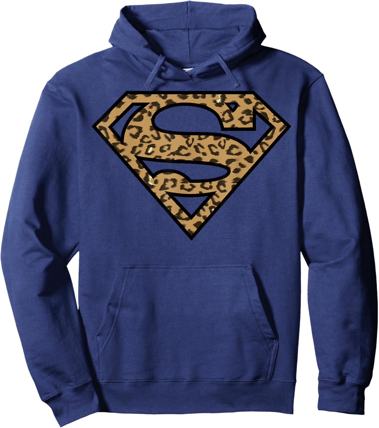 DC Comics Superman Cheetah Print Logo Fill Hoodie - Hoodie | Navy