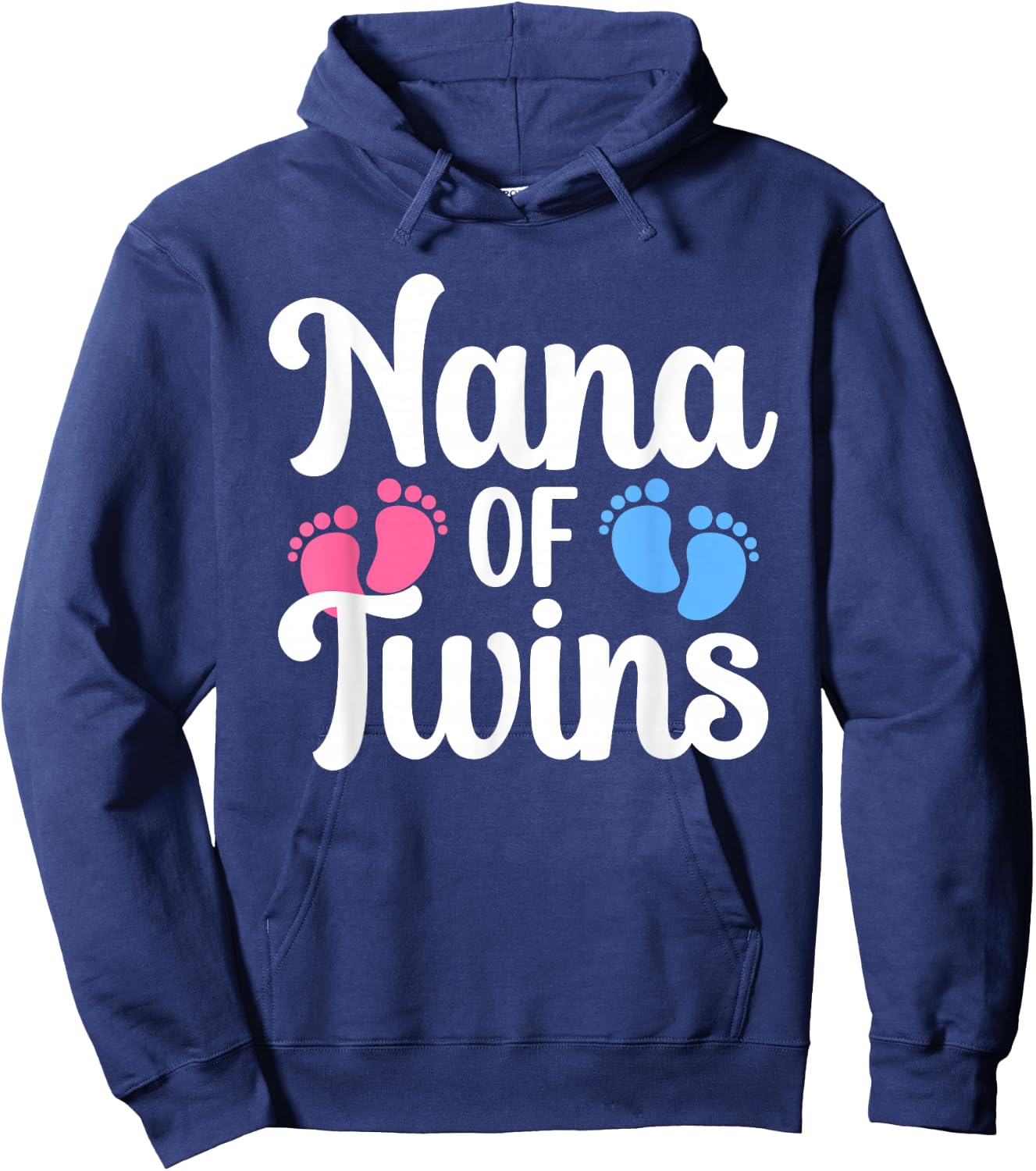 Nana of Twins Proud Twin Nana Grandma Hoodie - Hoodie | Navy