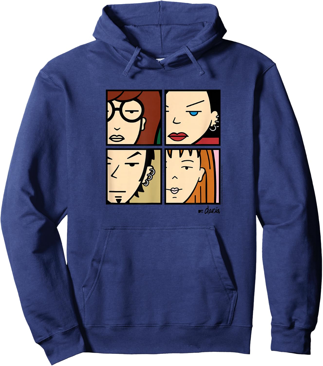 Daria - Character Grid Hoodie - Hoodie | Navy