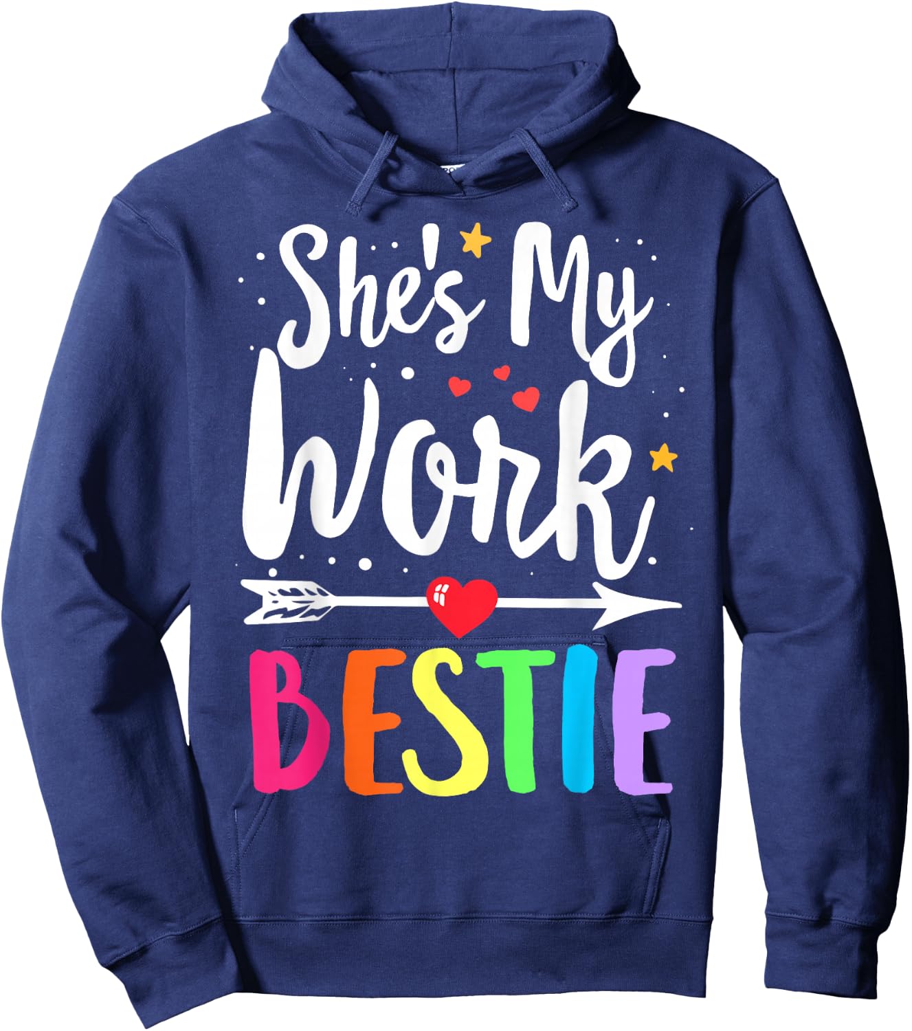 Matching WORK Best Friend She's My WORK Bestie Hoodie - Hoodie | Navy