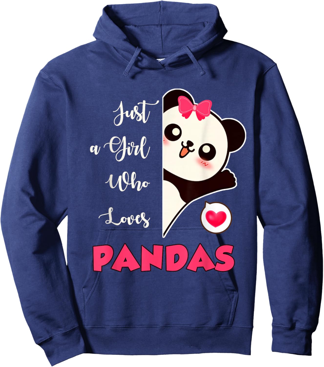 Panda Gift Just A Girl Who Loves Pandas Hoodie - Hoodie | Navy