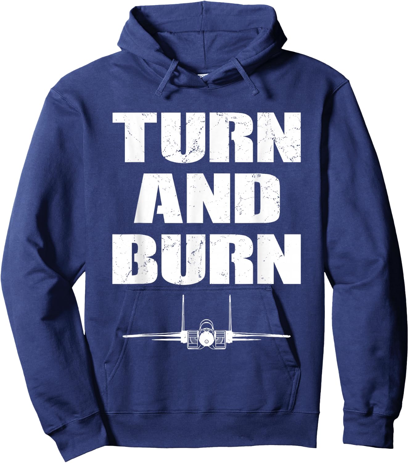 Turn and Burn Fighter Jet Hoodie - Hoodie | Navy