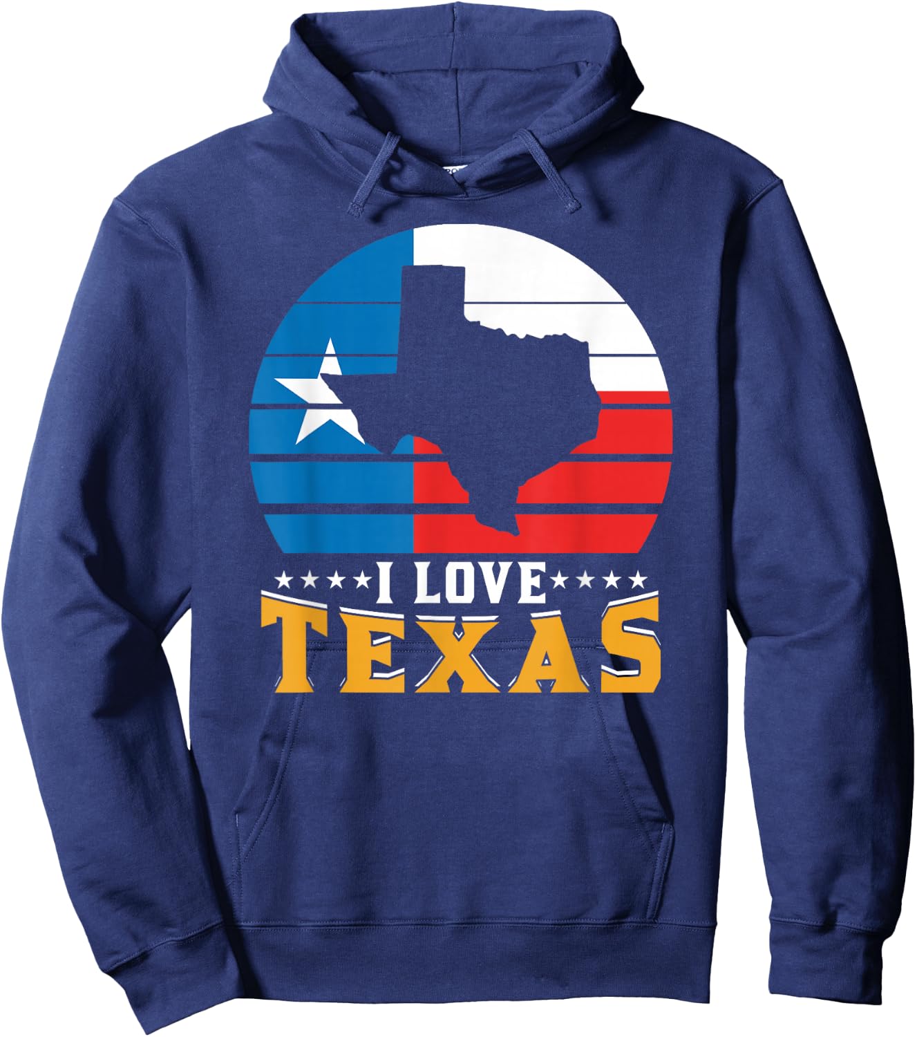 I Love Texas Sayings Texan State Pride Hoodie - Hoodie | Navy