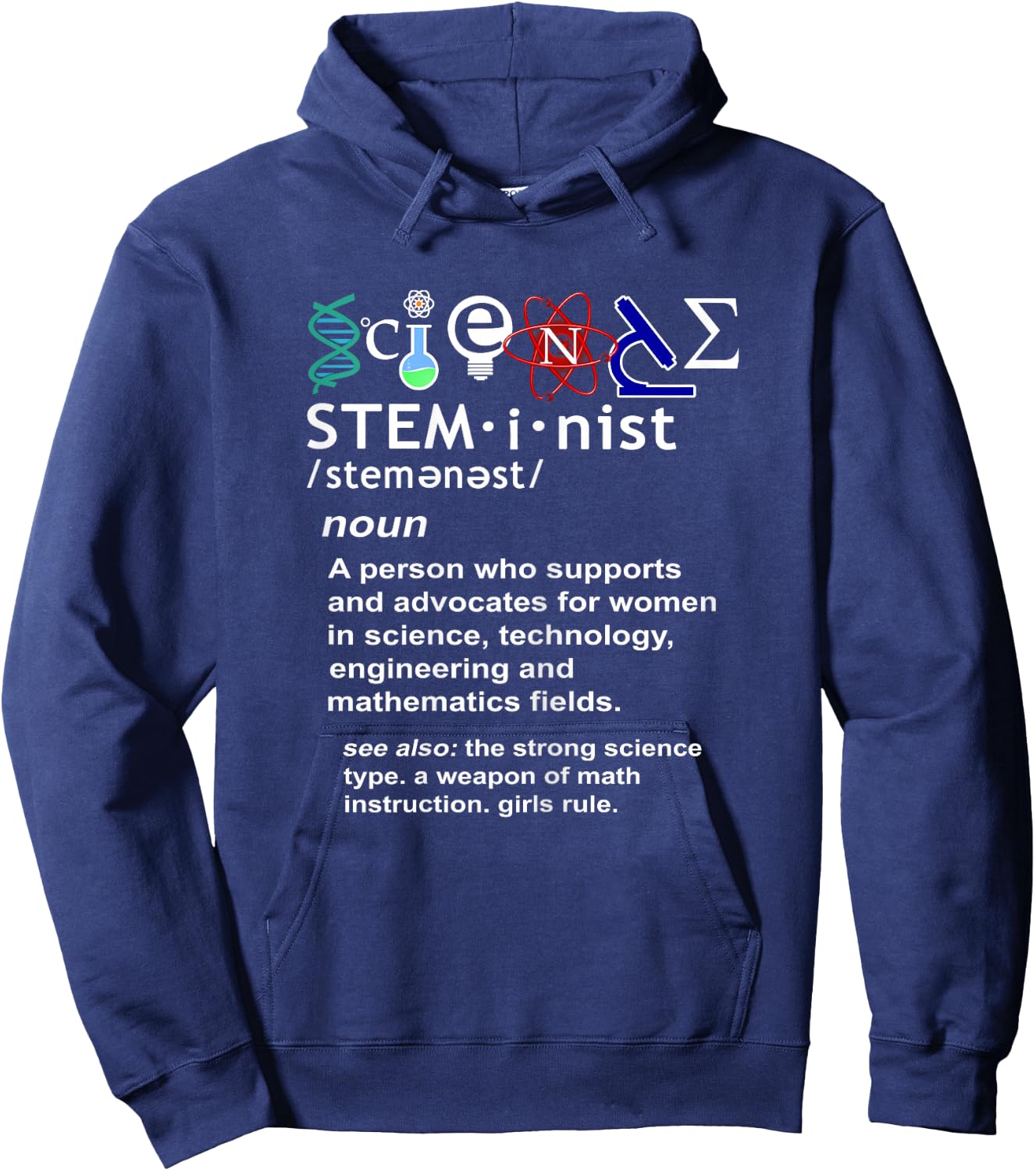 Steminist Free Science March Rally Hoodie - Hoodie | Navy