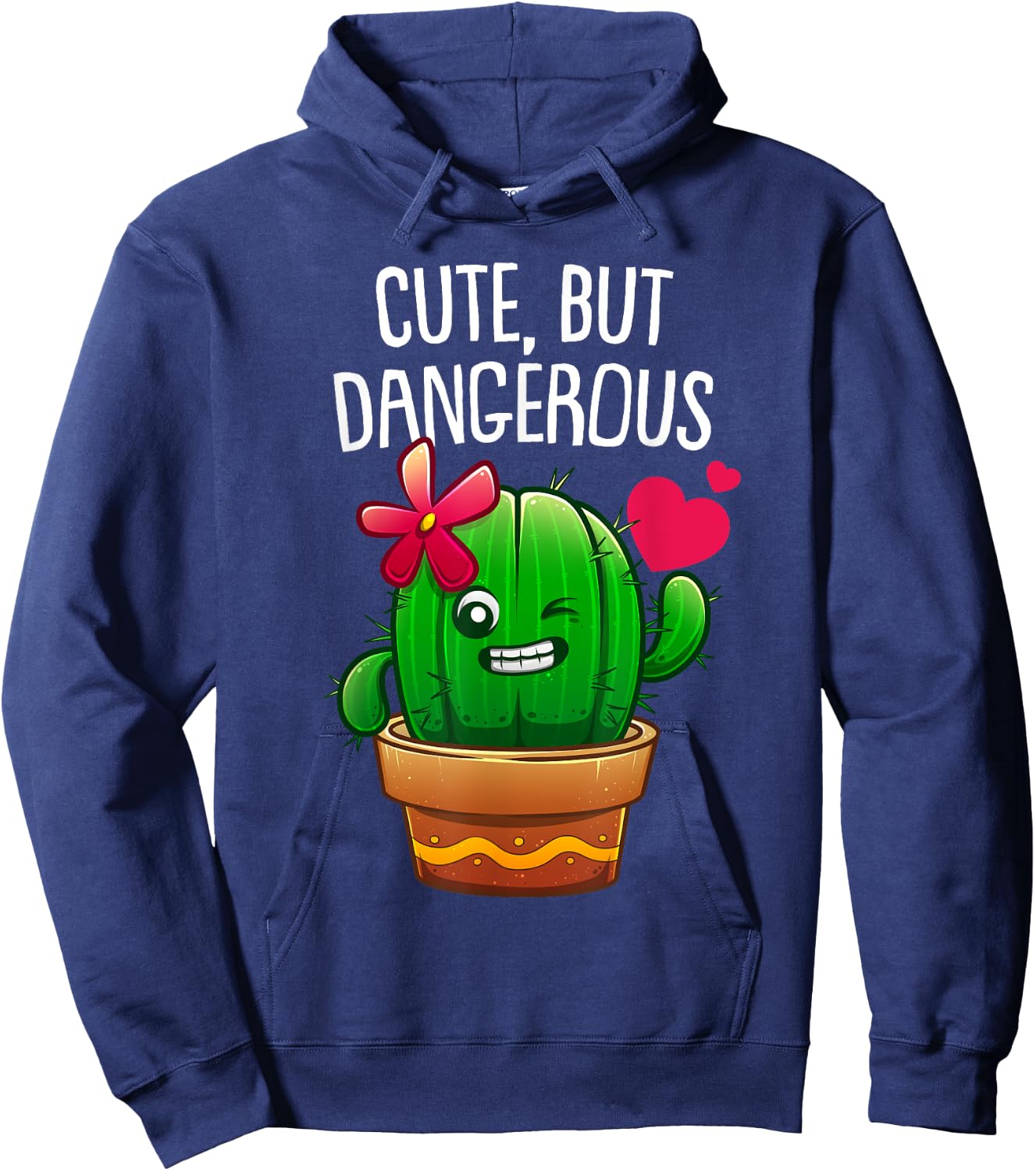 Cute Cactus Gift Girls Plant Lovers Funny Cacti Hoodie - Hoodie | Navy