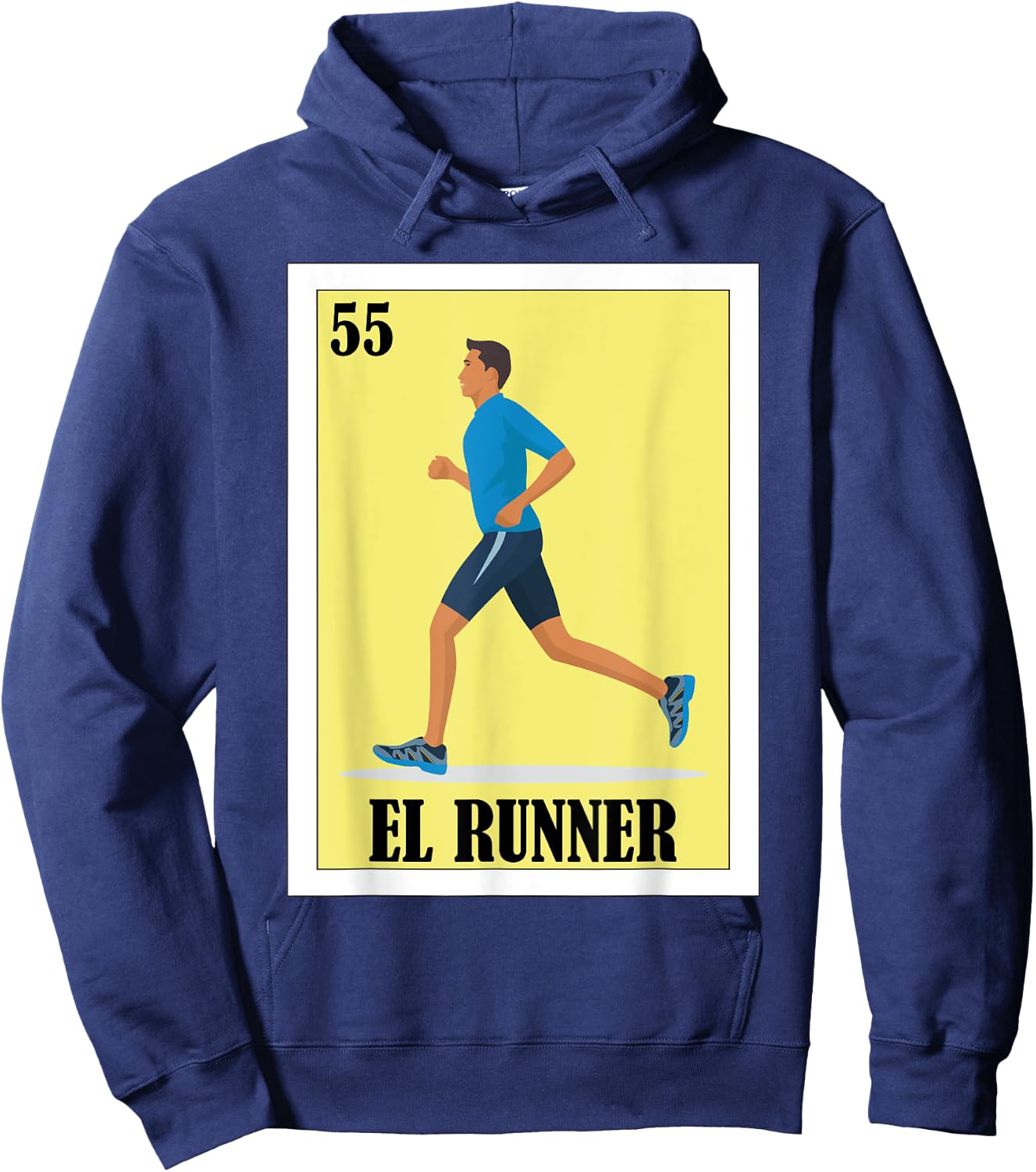 Funny Mexican Design for Runners - El Runner Hoodie - Hoodie | Navy