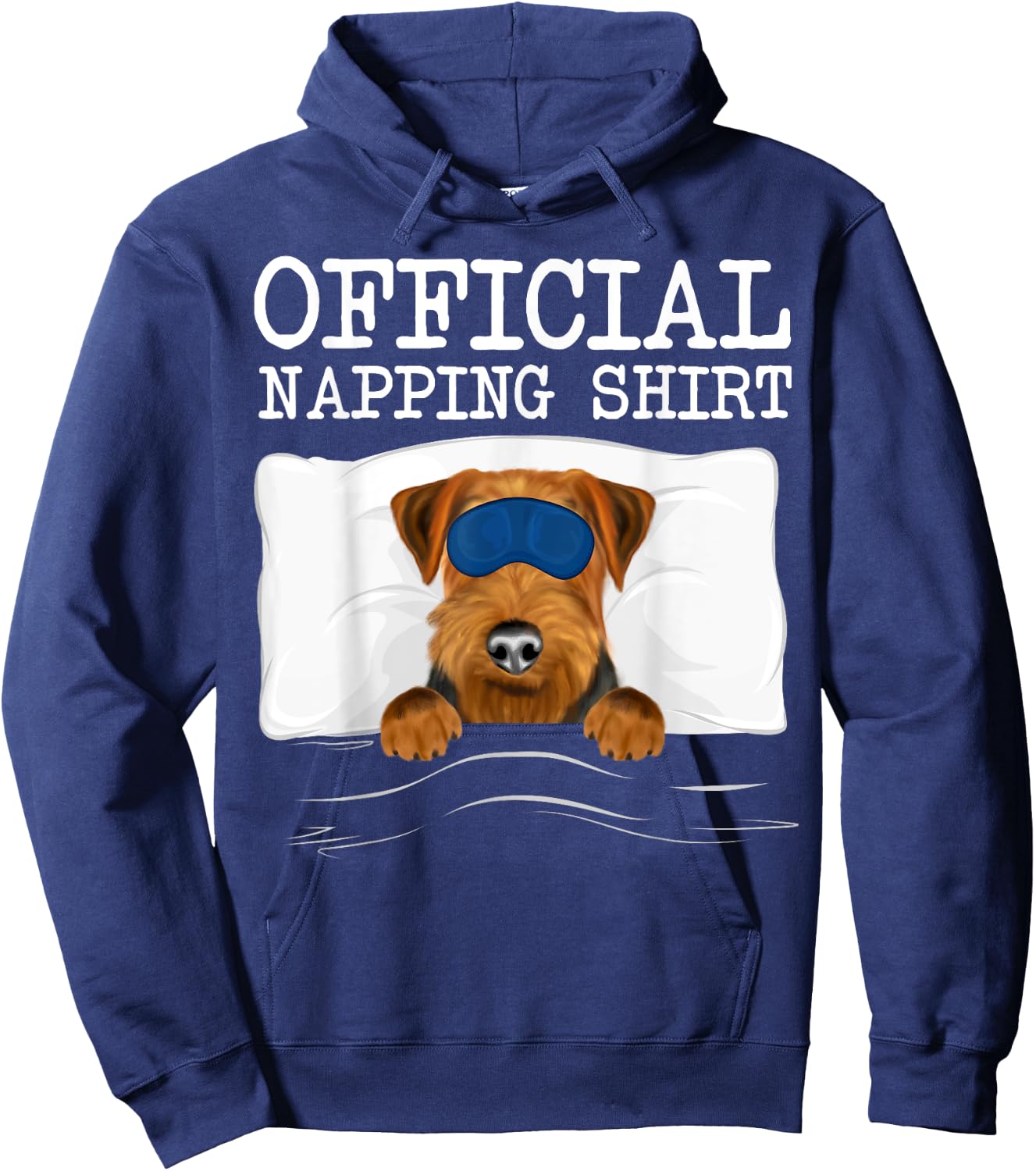 Sleeping Welsh Terrier Sleep Official Napping Hoodie - Hoodie | Navy