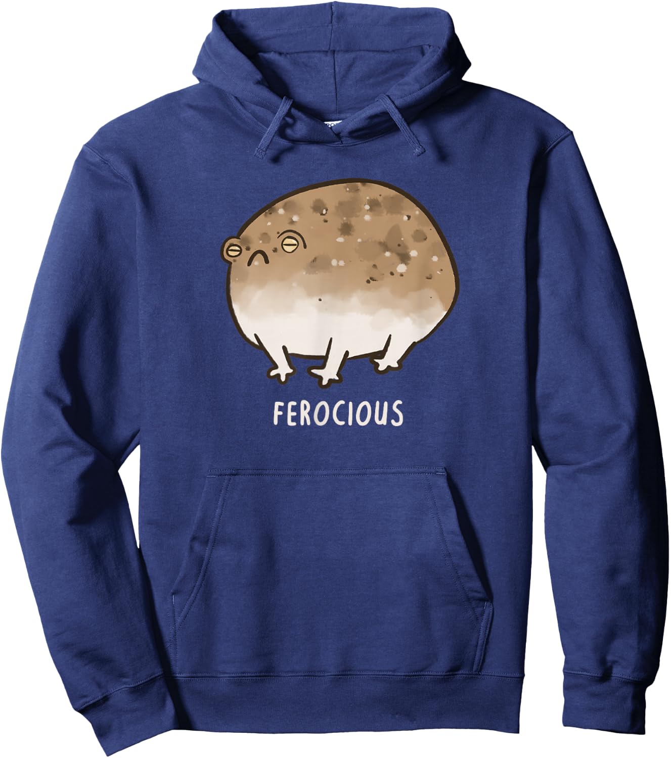 Ferocious Desert Rain Frog, Very Angry Frog Hoodie - Hoodie | Navy
