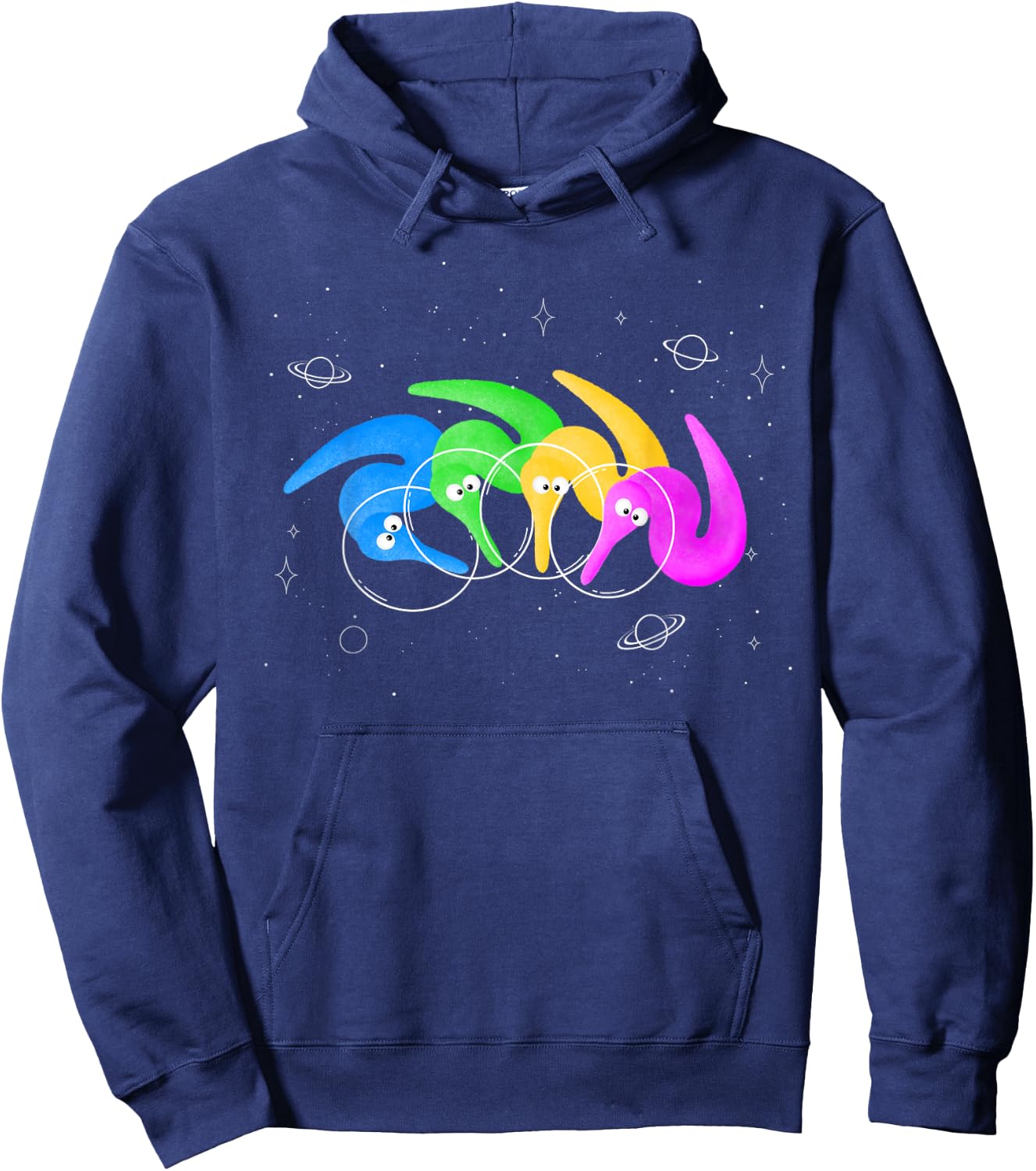 Space Magic Worms on a String Hoodie - Hoodie | Navy