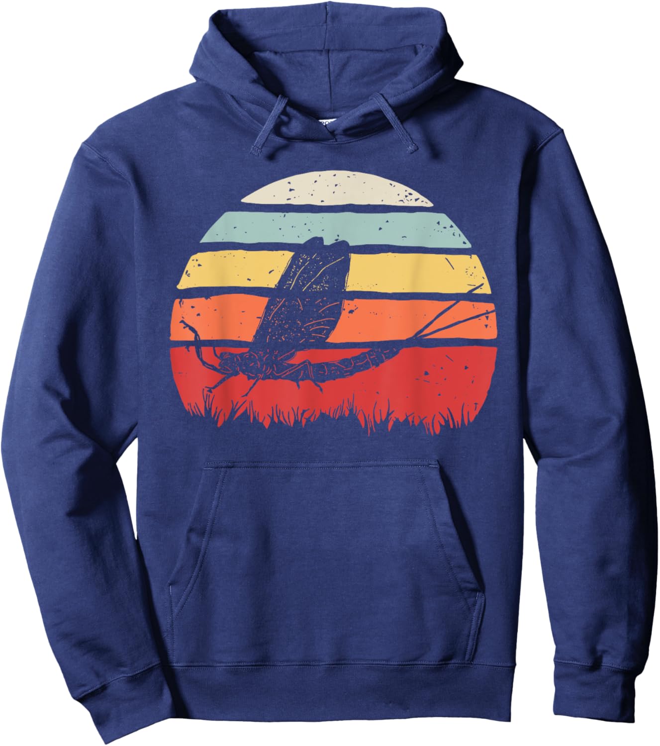 Vintage Retro Mayfly Hoodie - Hoodie | Navy