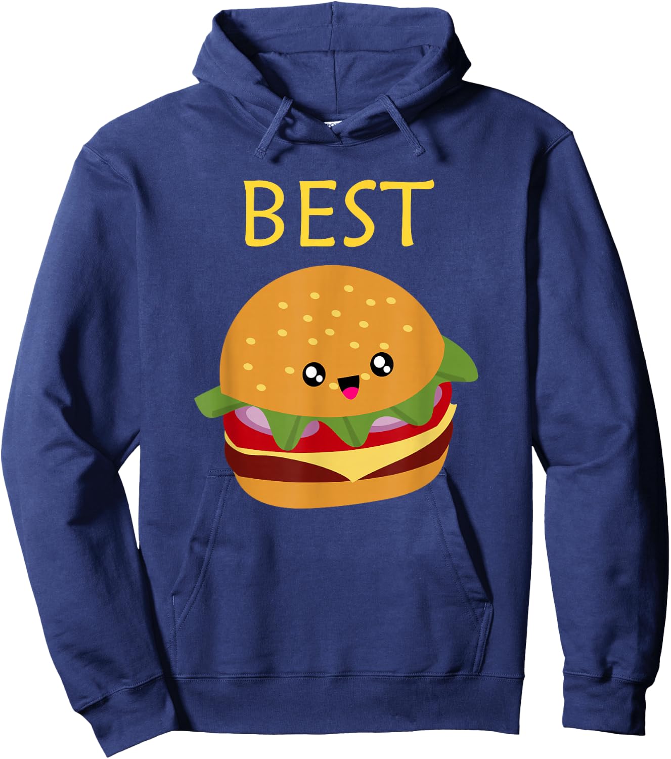 Matching Set - Burger and Fries Hoodie - Hoodie | Navy