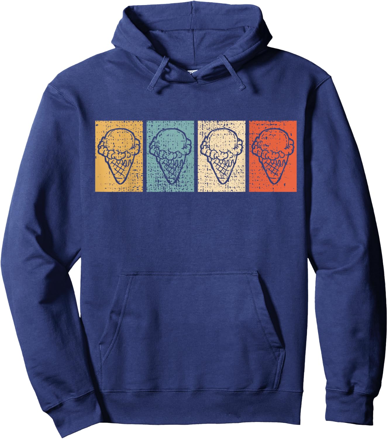 Ice Cream Retro Vintage Gift Hoodie - Hoodie | Navy