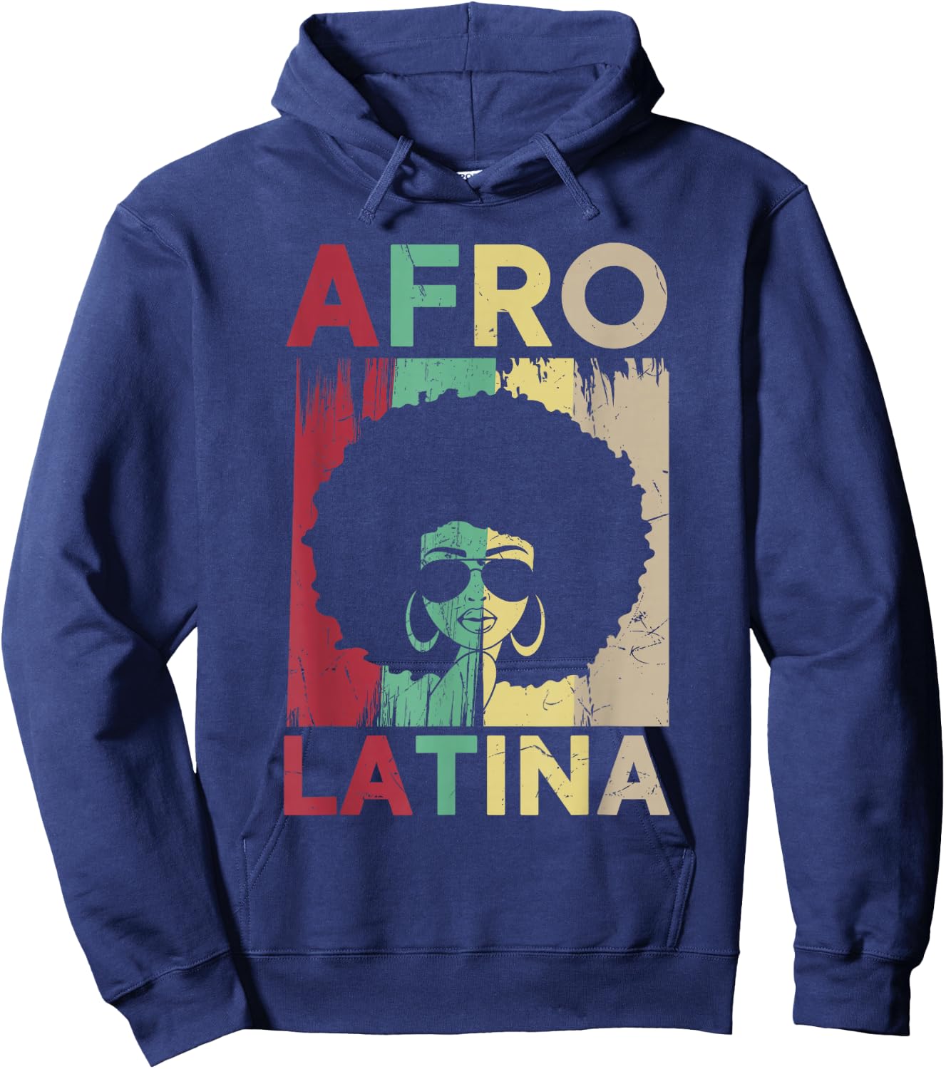 Afro Latina and Proud Shirt, Black Latinx Pride Hoodie - Hoodie | Navy