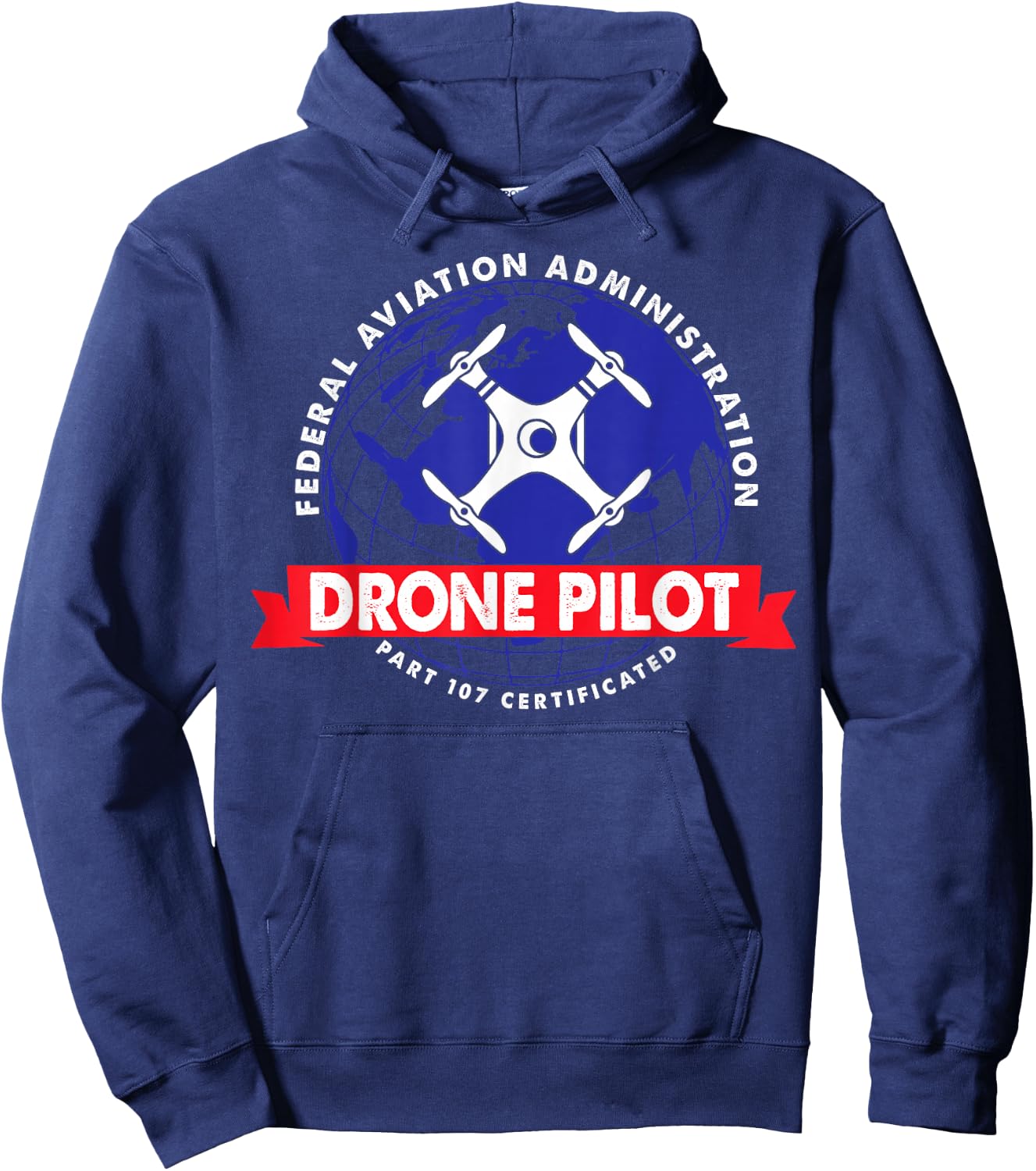 FAA Part 107 Certificated Drone Pilot Hoodie - Hoodie | Navy