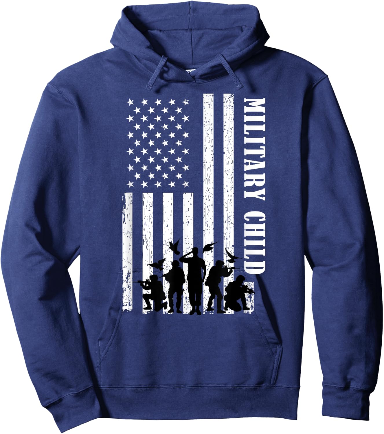 Purple Up Military Child Awareness | & Small Hoodie - Hoodie | Navy
