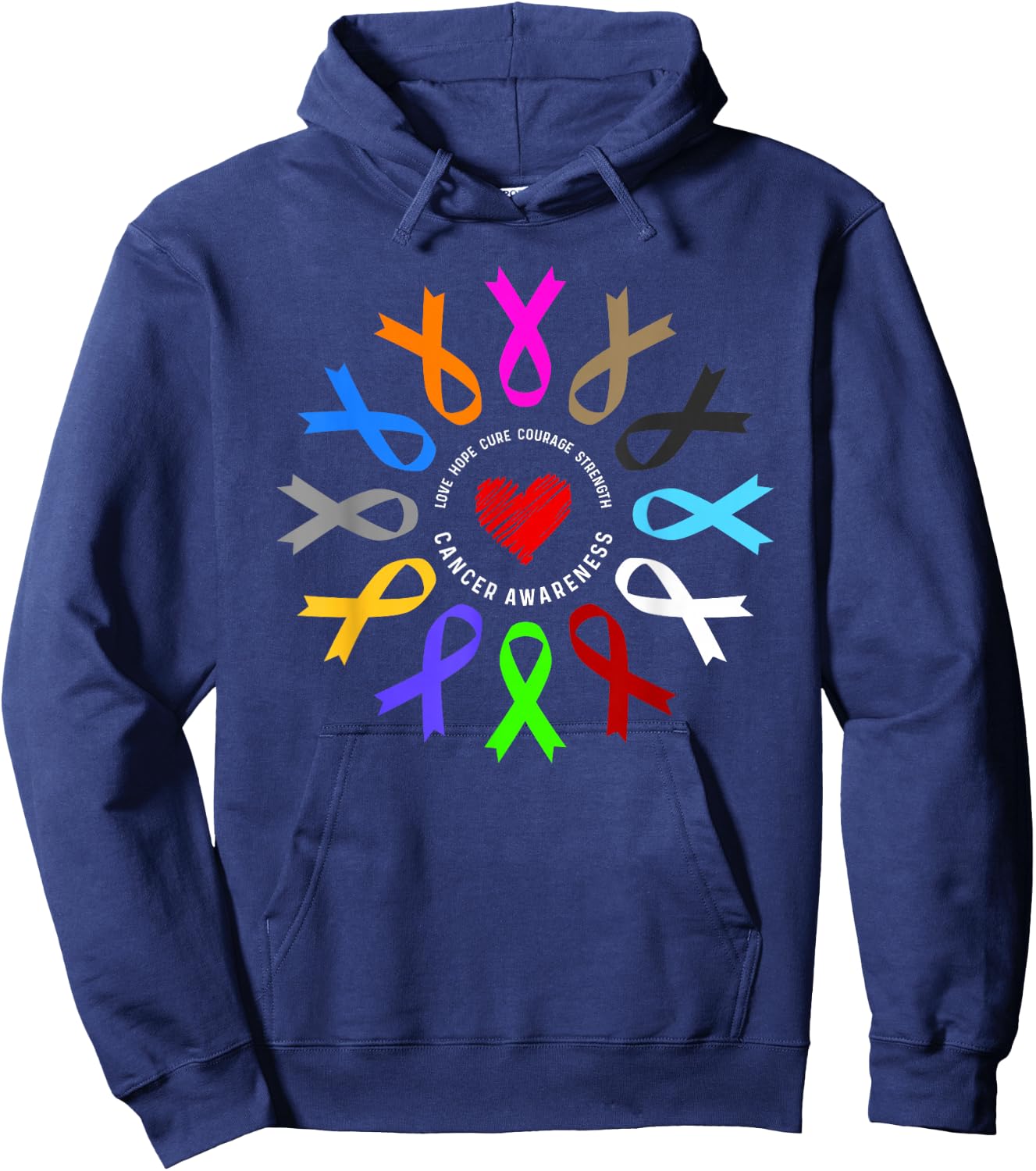 Cancer Awareness - Fight on Cancer Hoodie - Hoodie | Navy