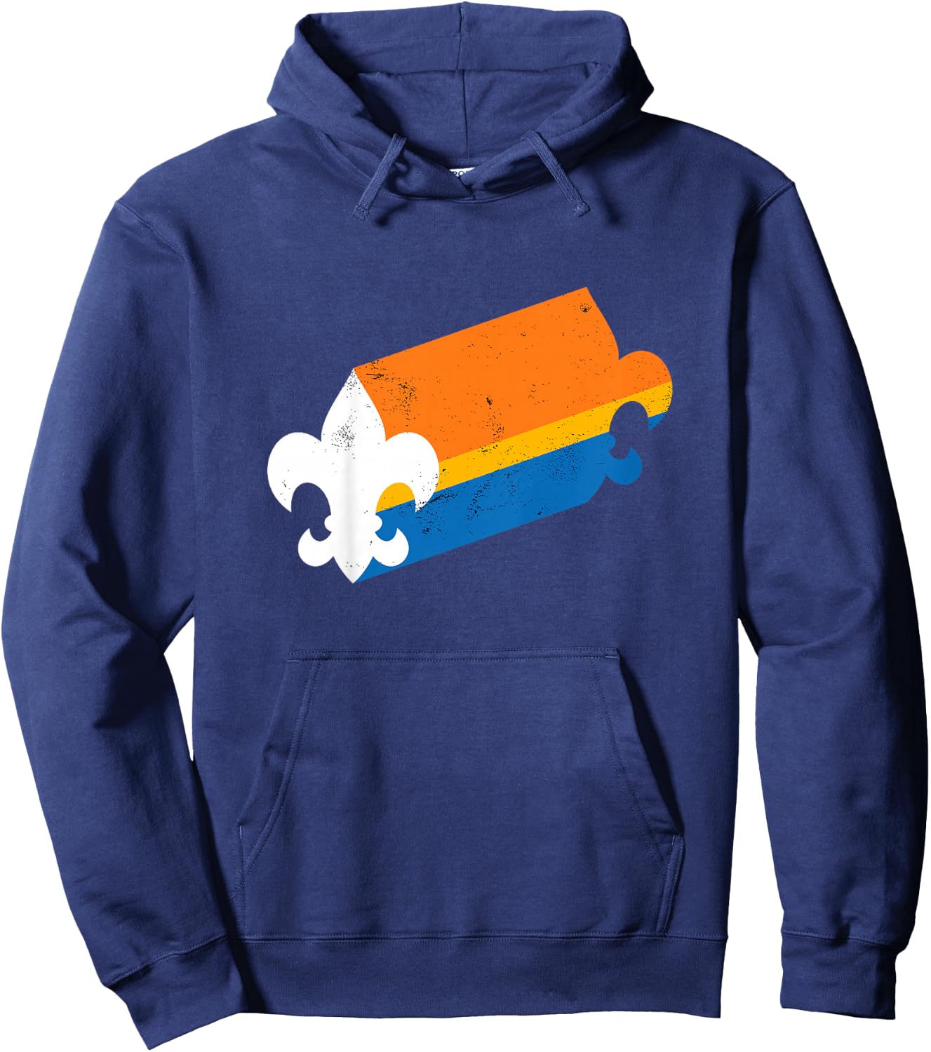 Kids Vintage Fleur Di Lis Hoodie - Hoodie | Navy