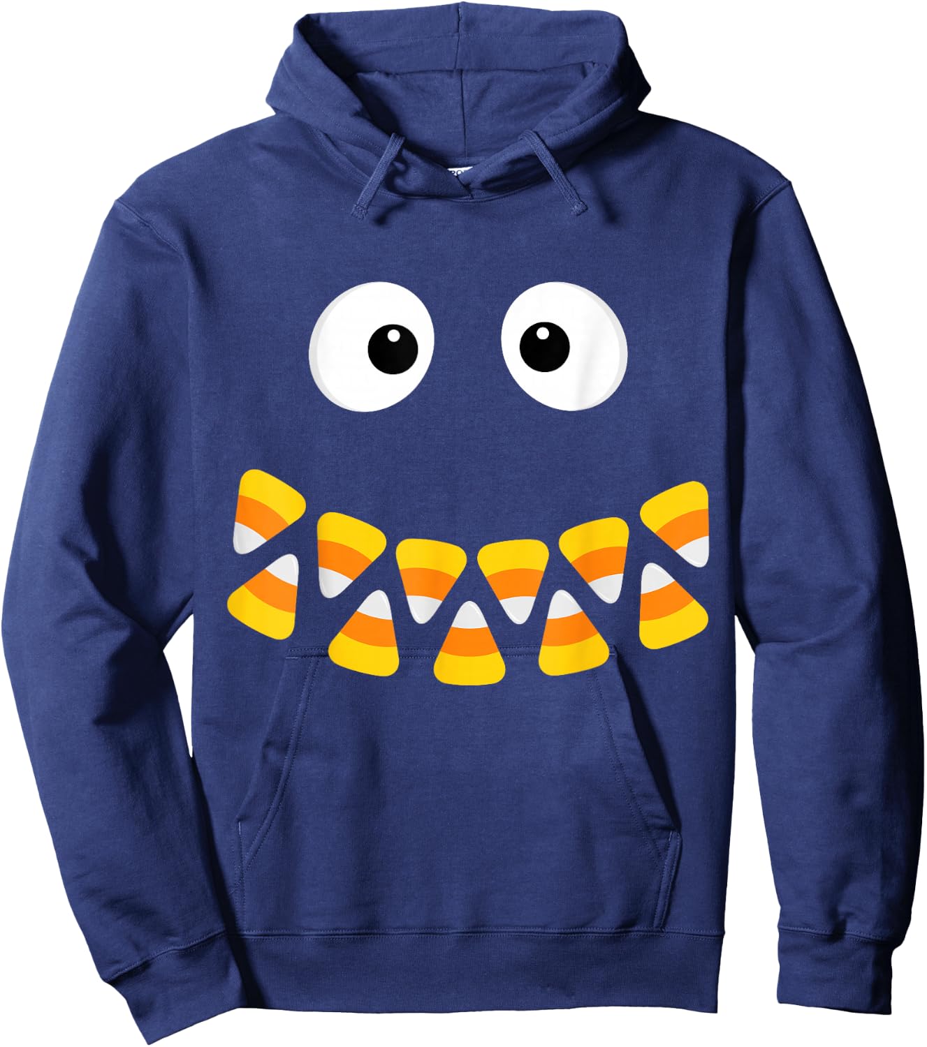 Cute Candy Corn Face For Halloween Costume Hoodie - Hoodie | Navy