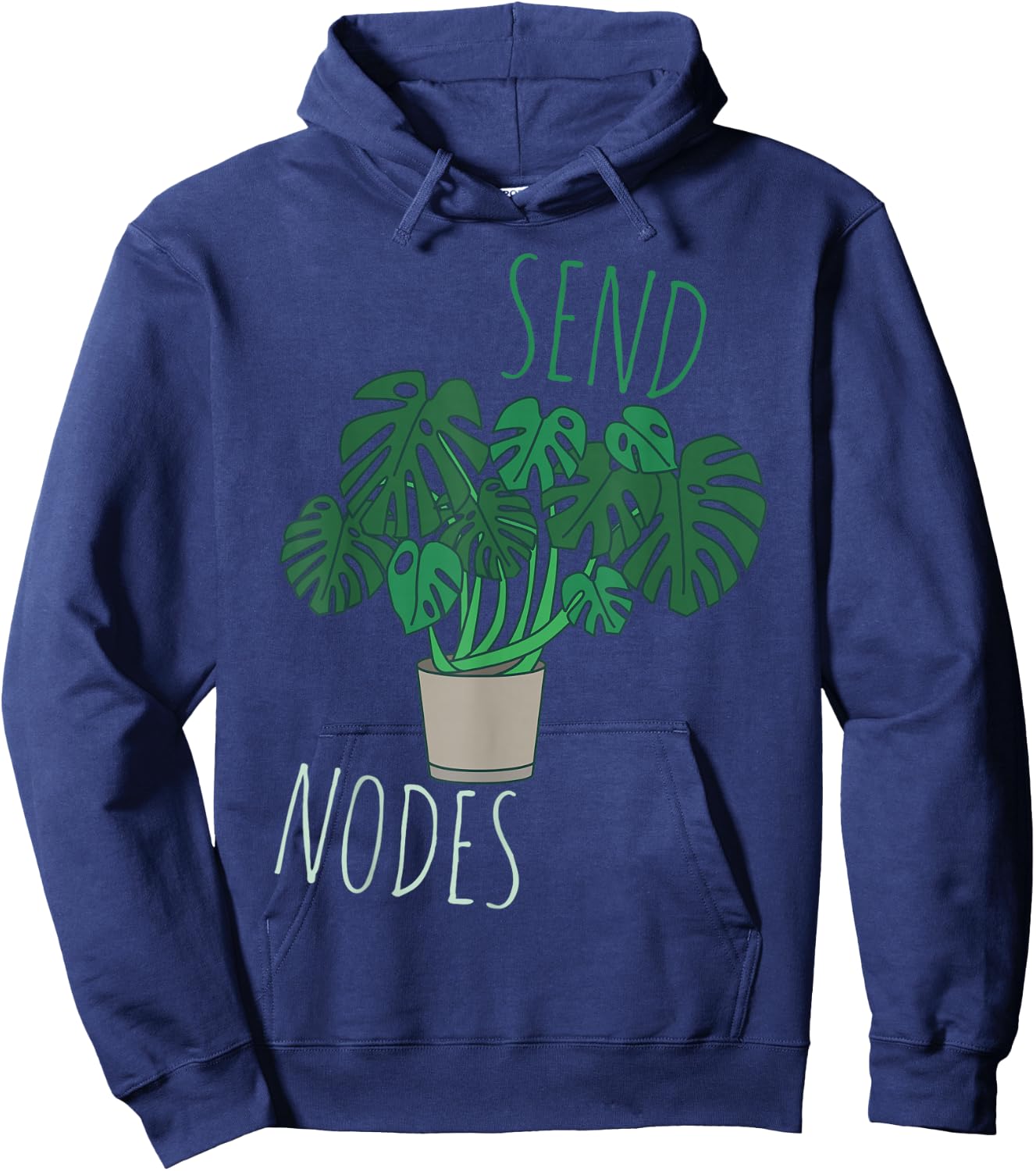 Send Nodes Monstera Hoodie - Hoodie | Navy