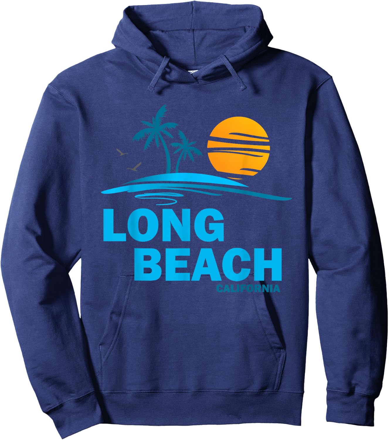 Long Beach California Souvenir Hoodie - Hoodie | Navy