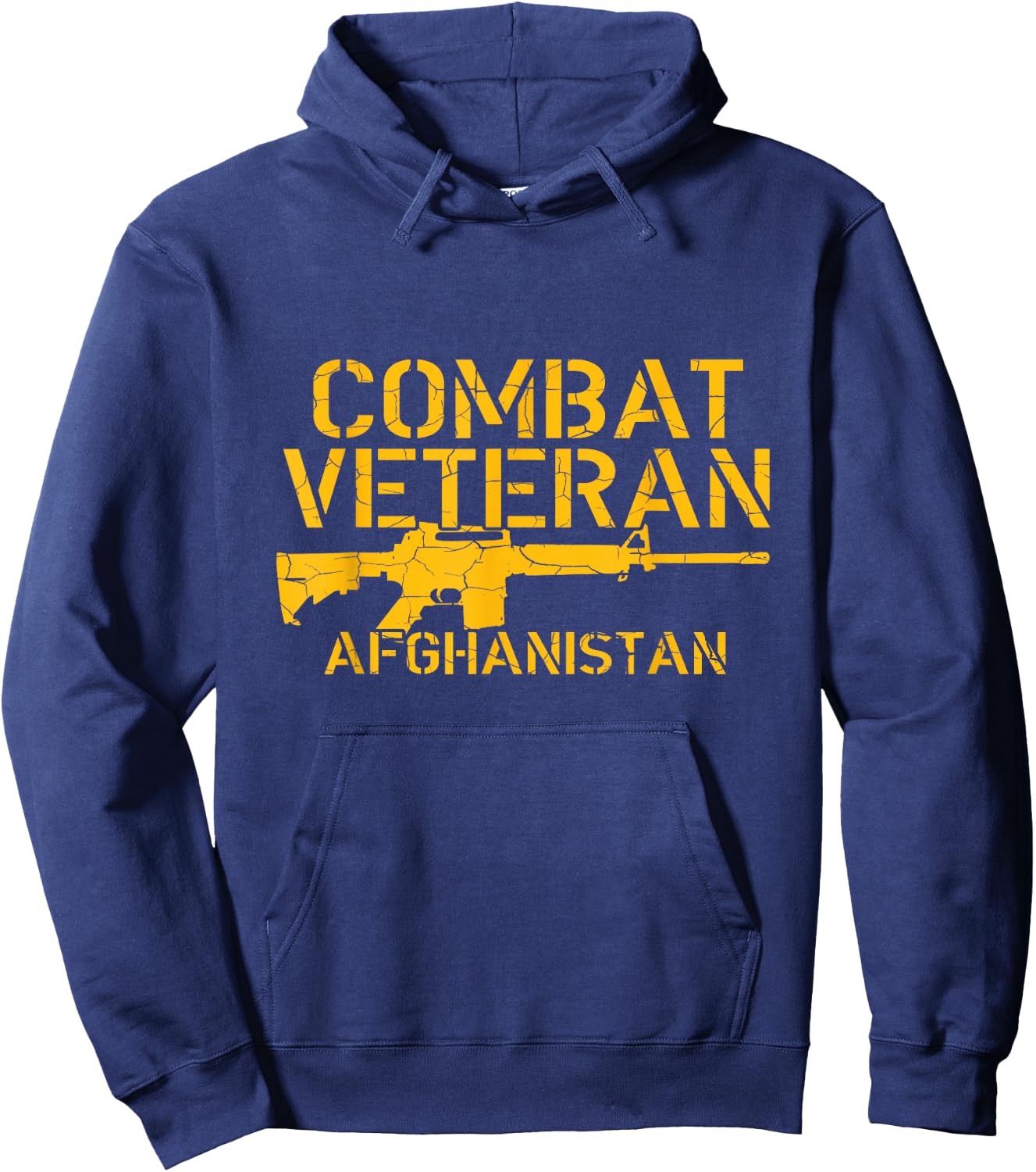 Combat Veteran Afghanistan T Shirt Hoodie - Hoodie | Navy