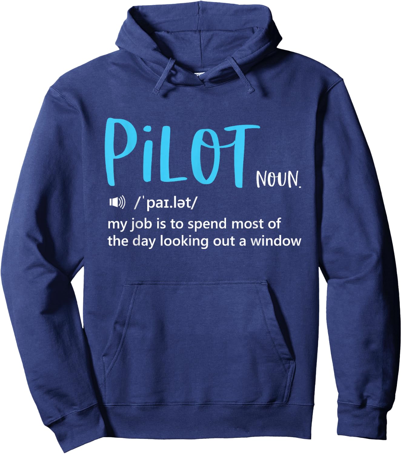 Pilot Definition | Fly Airplane Hoodie - Hoodie | Navy