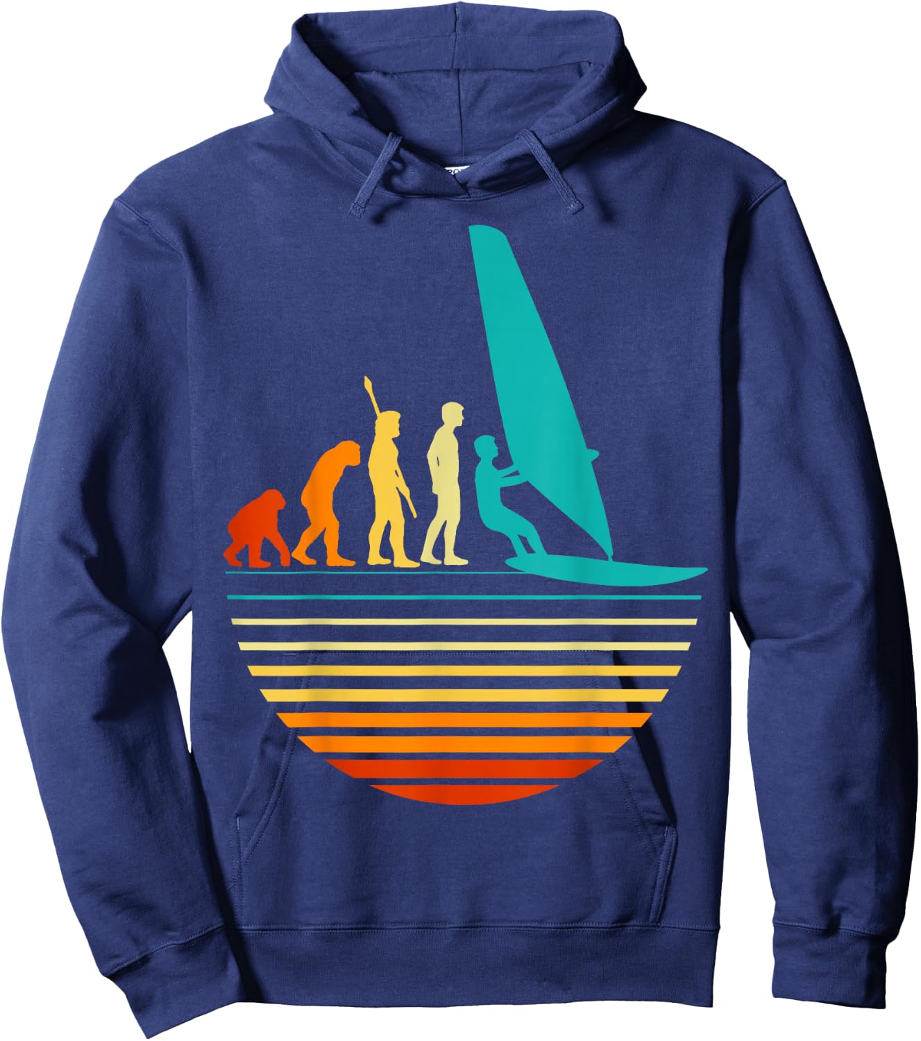 Windsurfer Evolution Windsurfing Hoodie - Hoodie | Navy