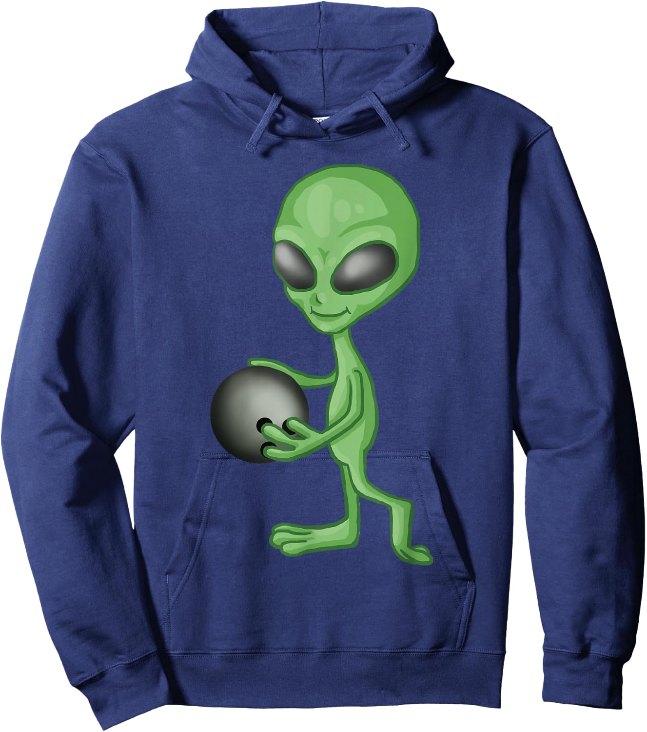 Alien Bowling Funny Bowler Hoodie - Hoodie | Navy