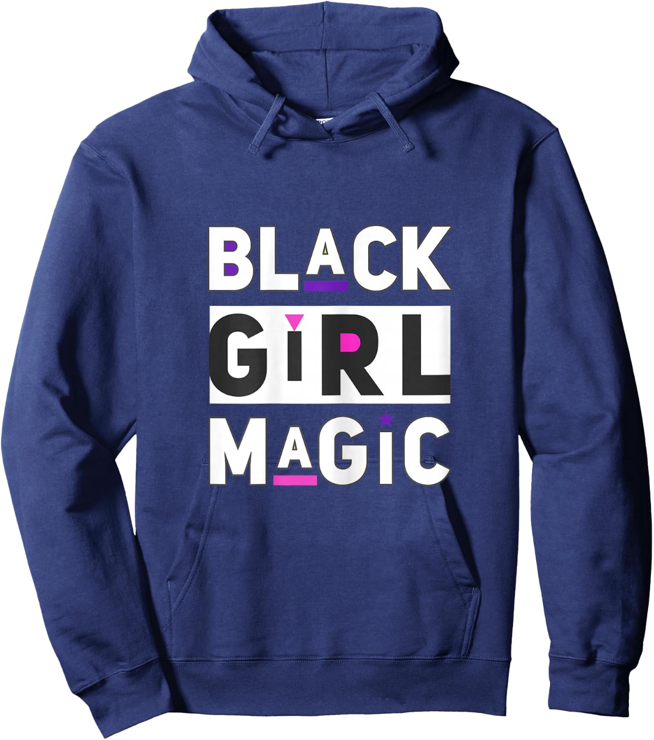 Black Girl Magic Women's Fashion Graphic Hoodie - Hoodie | Navy