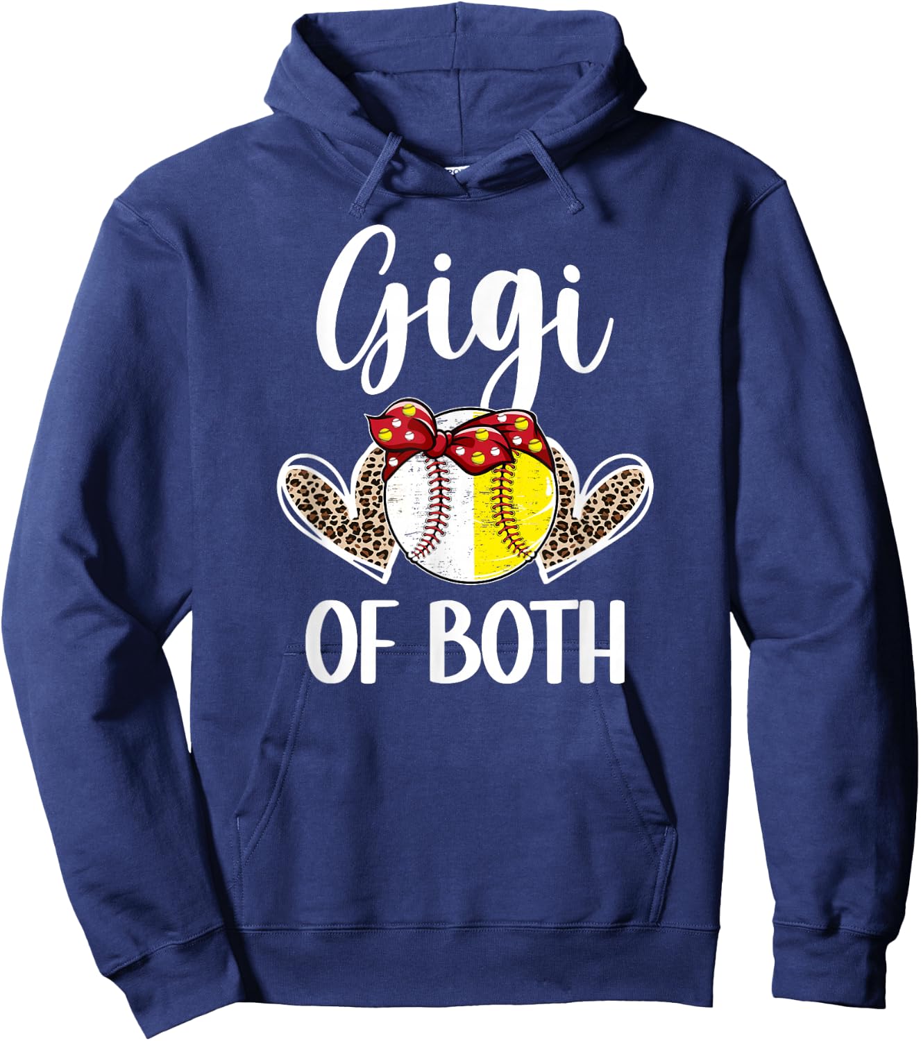 Gigi Of Both Baseball Softball Gigi Of Ballers Hoodie - Hoodie | Navy