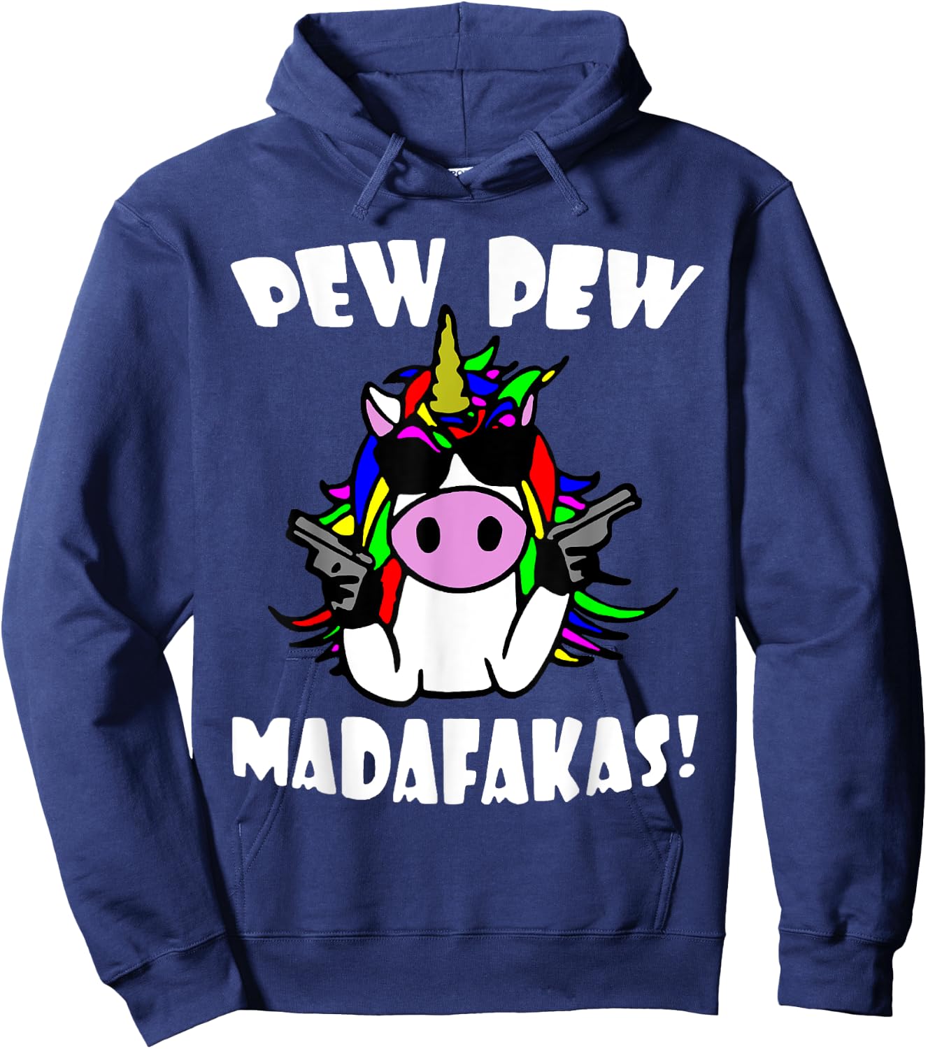 Pew Pew MotherFucker Hoodie - Hoodie | Navy