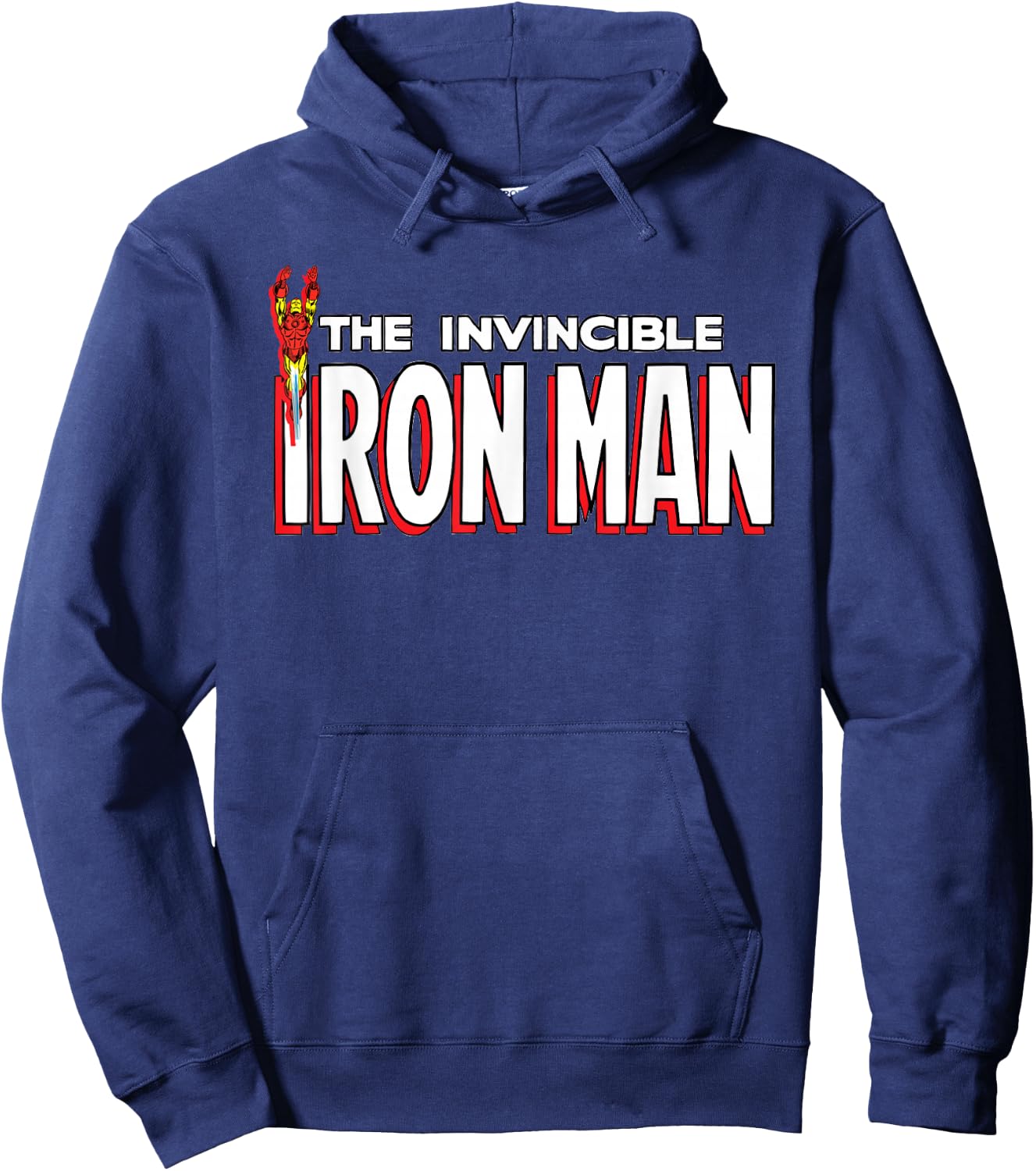Marvel The Invincible Iron Man Retro Comic Book Hoodie - Hoodie | Navy