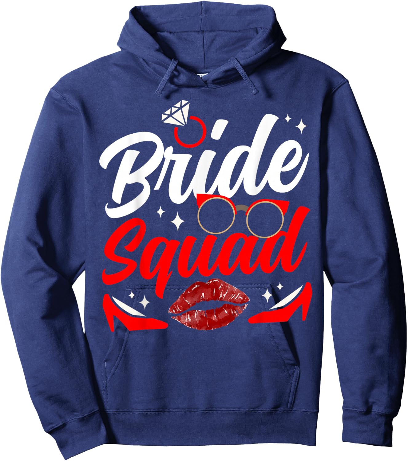 Bride Squad Bachelorette Wedding Party Cute Hoodie - Hoodie | Navy