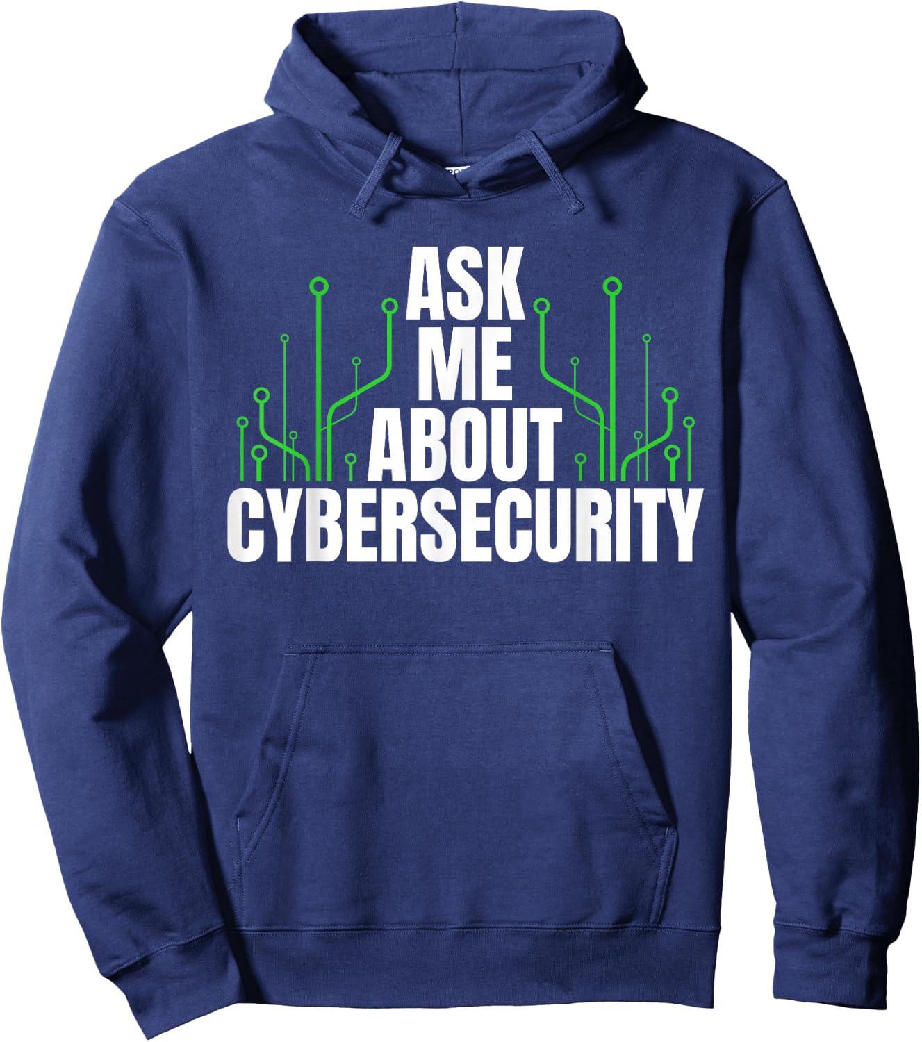 Ask Me About Cyber Security Hoodie - Hoodie | Navy
