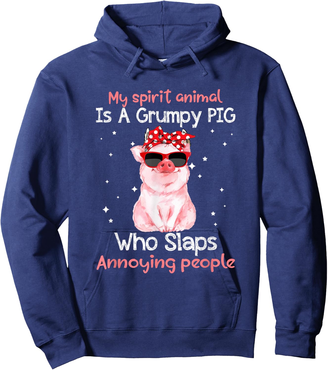 Pig Lover My Spirit Animal Is Grumpy Pig Funny Hoodie - Hoodie | Navy