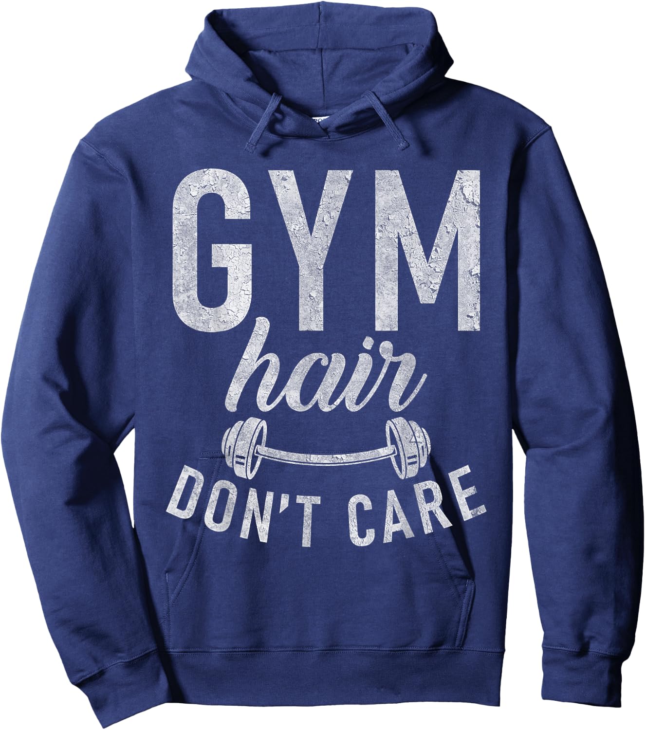 Gym Hair dont Care Funny Workout Bodybuilding Hoodie - Hoodie | Navy