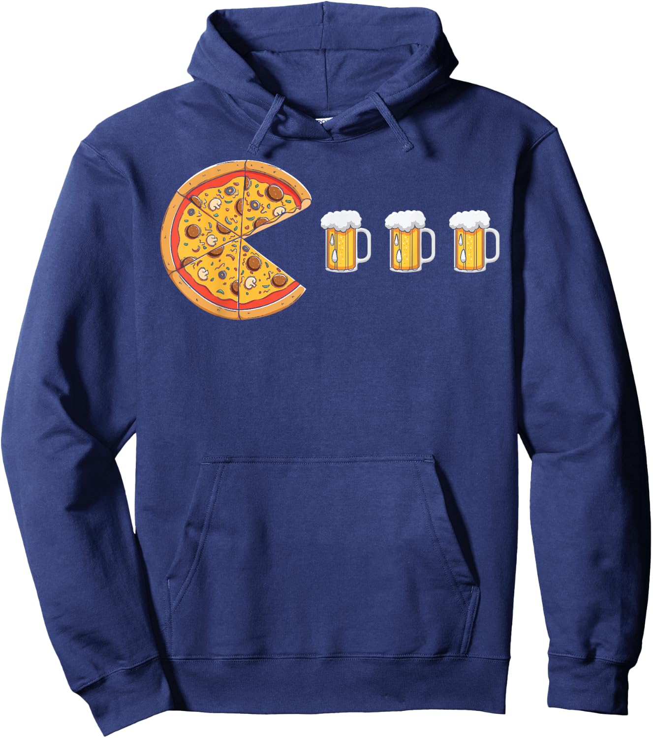 Pizza Beer Funny Beer Pizza Pizza Beer Hoodie - Hoodie | Navy