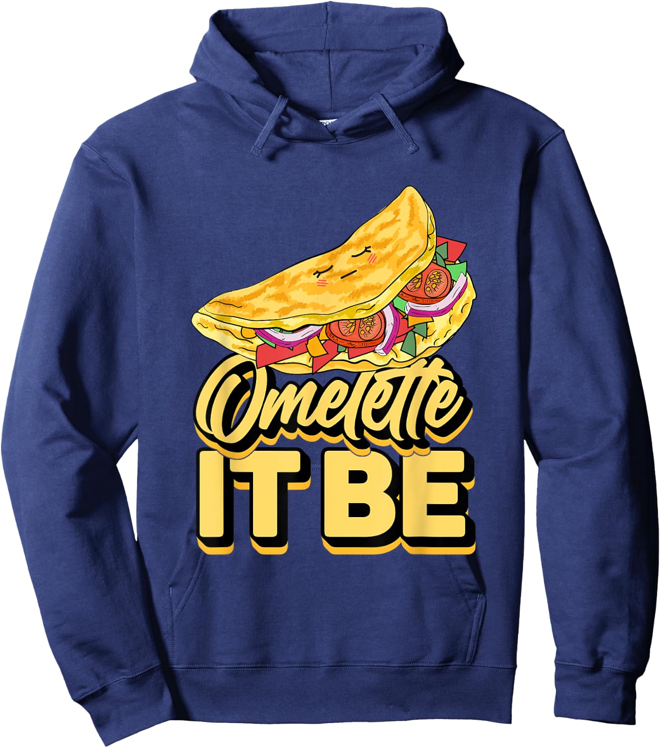 Omelette it Be Funny Omelette Outfit Omlet Hoodie - Hoodie | Navy