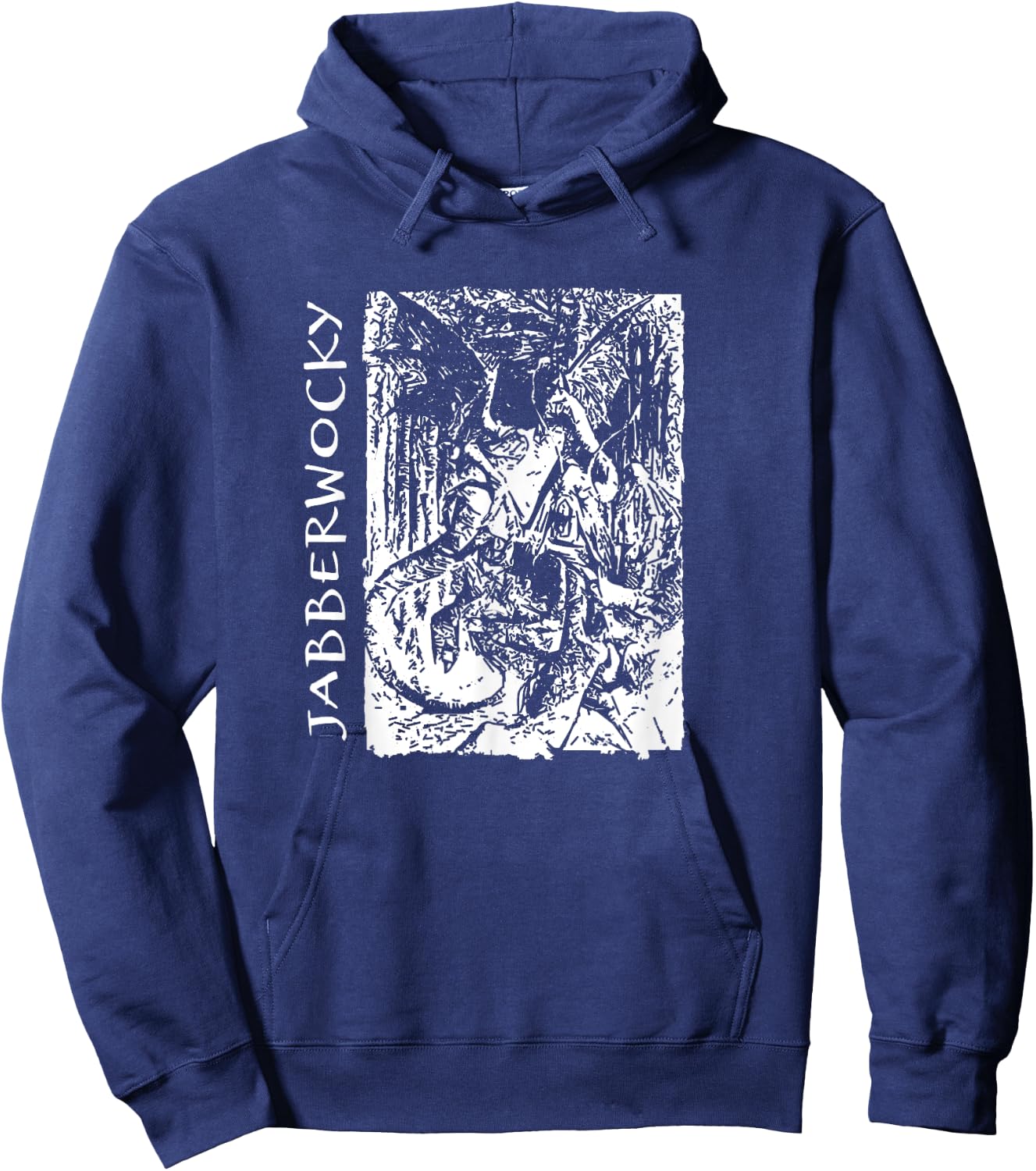 Jabberwocky - Alice - Sketched Style Hoodie - Hoodie | Navy