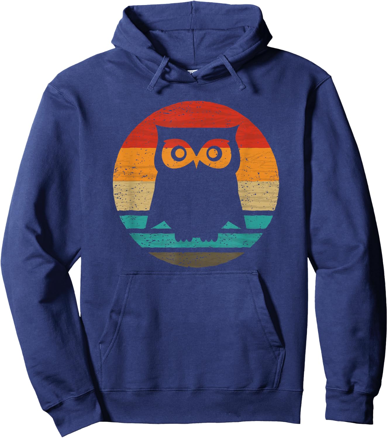 Owl Retro Style Vintage Hoodie - Hoodie | Navy