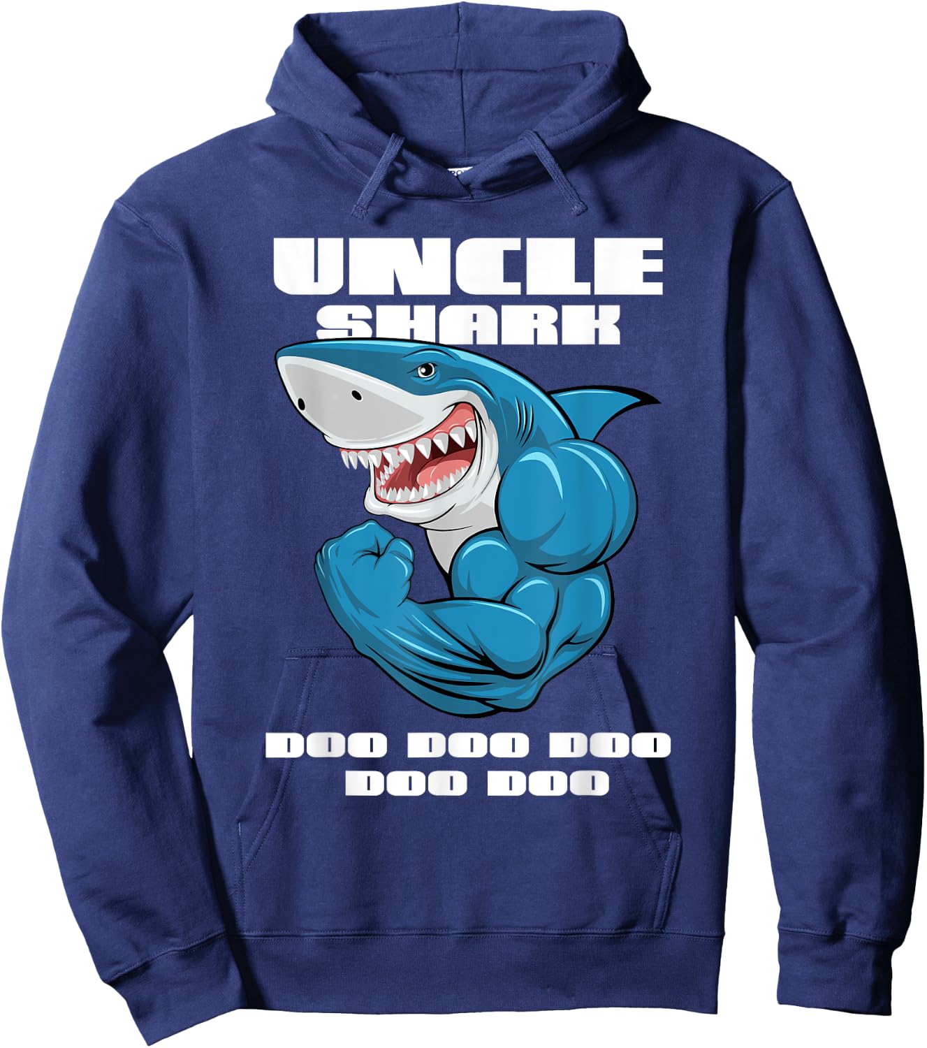 Uncle Shark Doo Doo Mommy Auntie Daddy Baby Hoodie - Hoodie | Navy